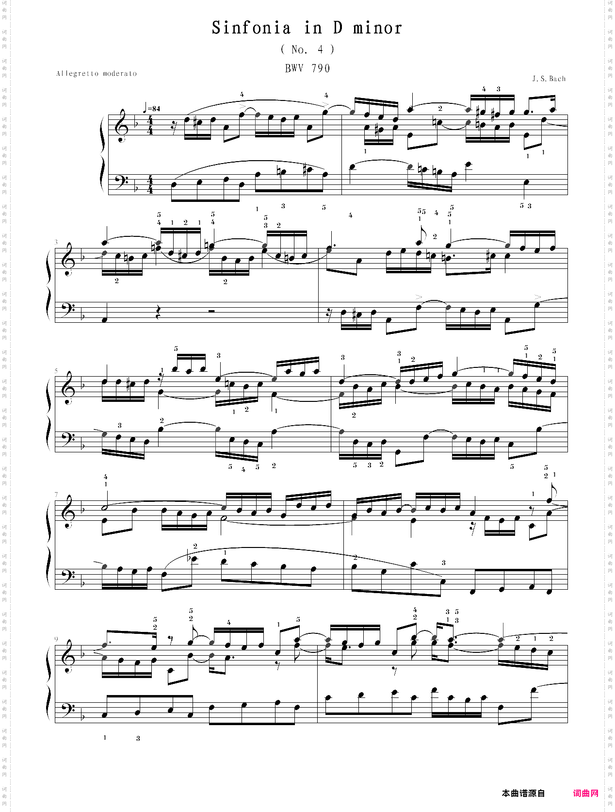 sinfonia no 4,d minor