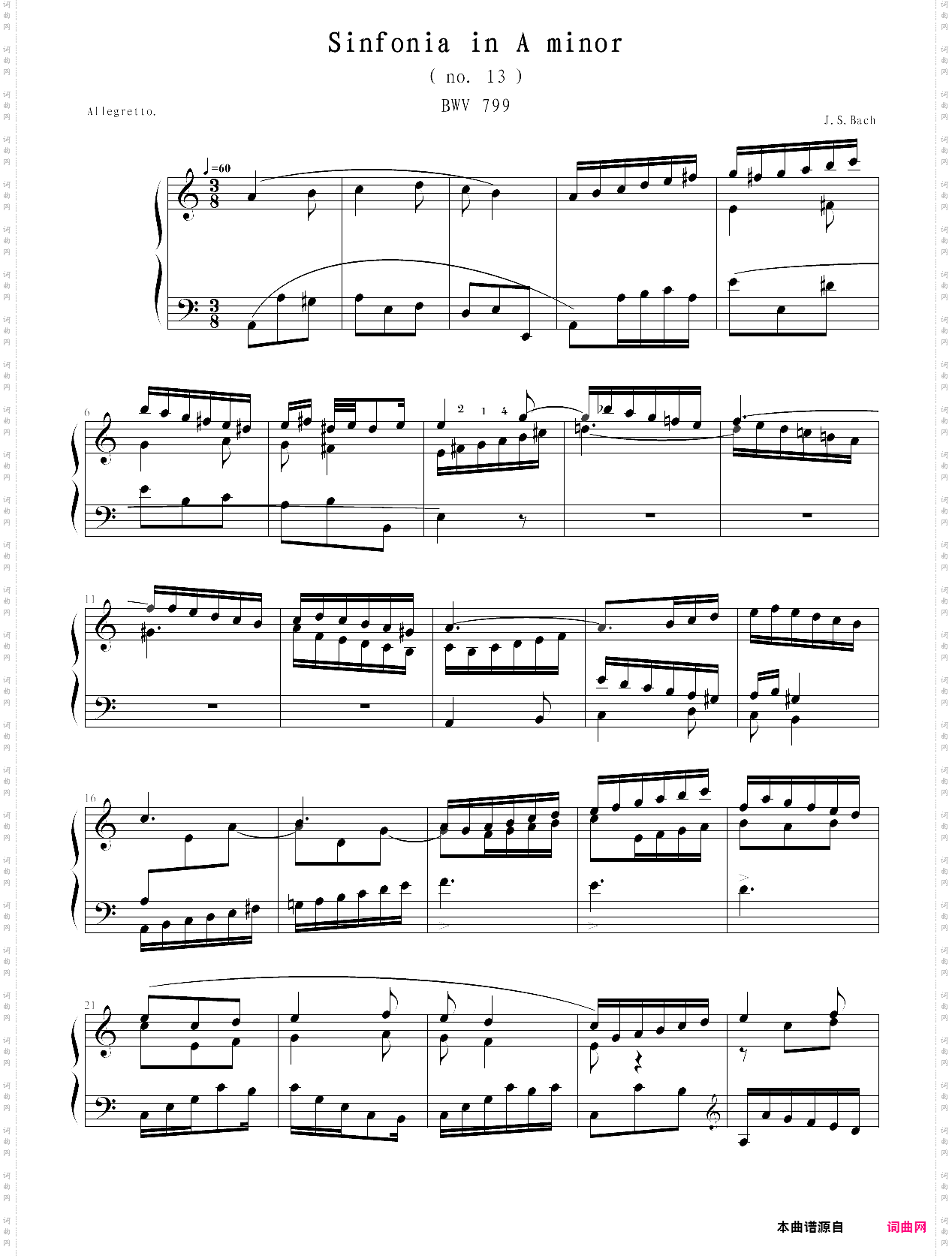 sinfonia no 13,a minor