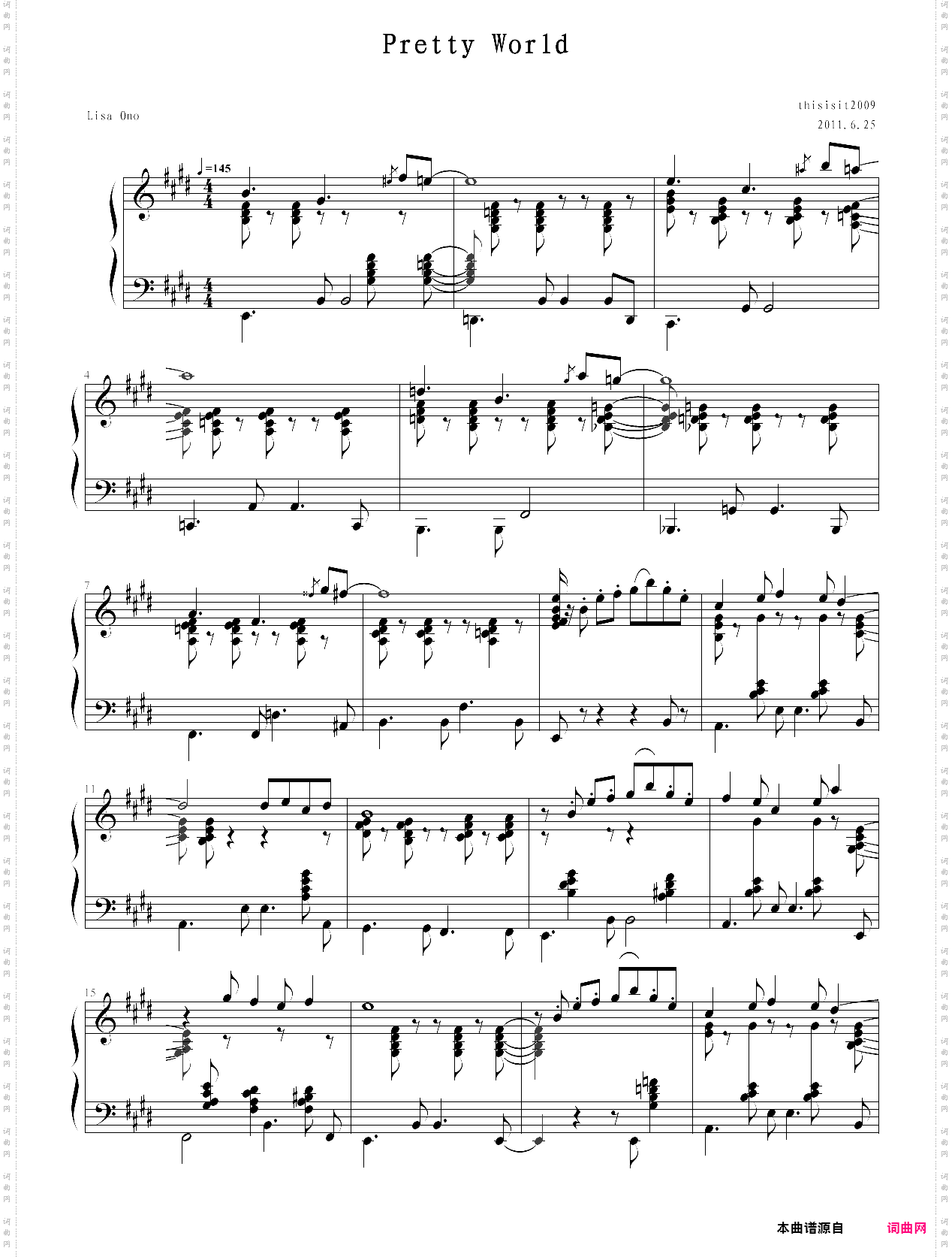 pretty world bossa nova