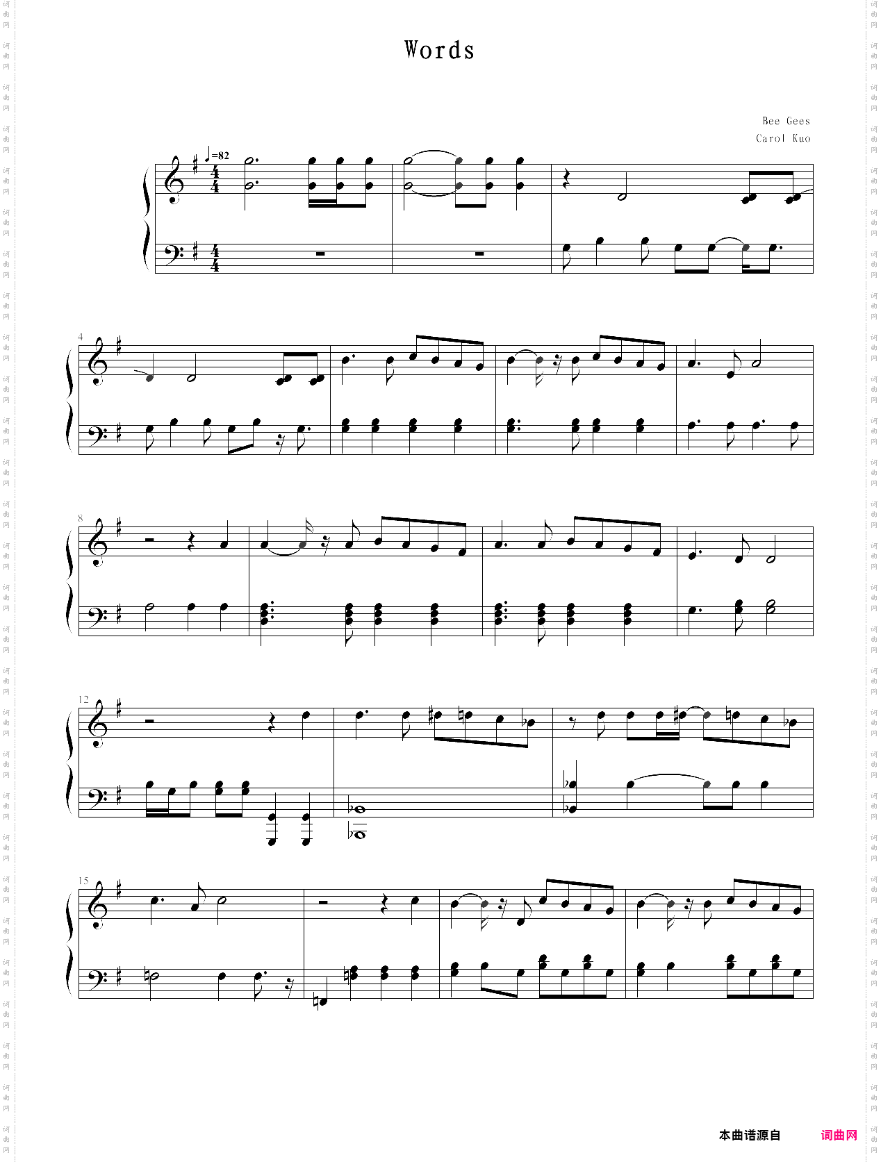 words-bee gees