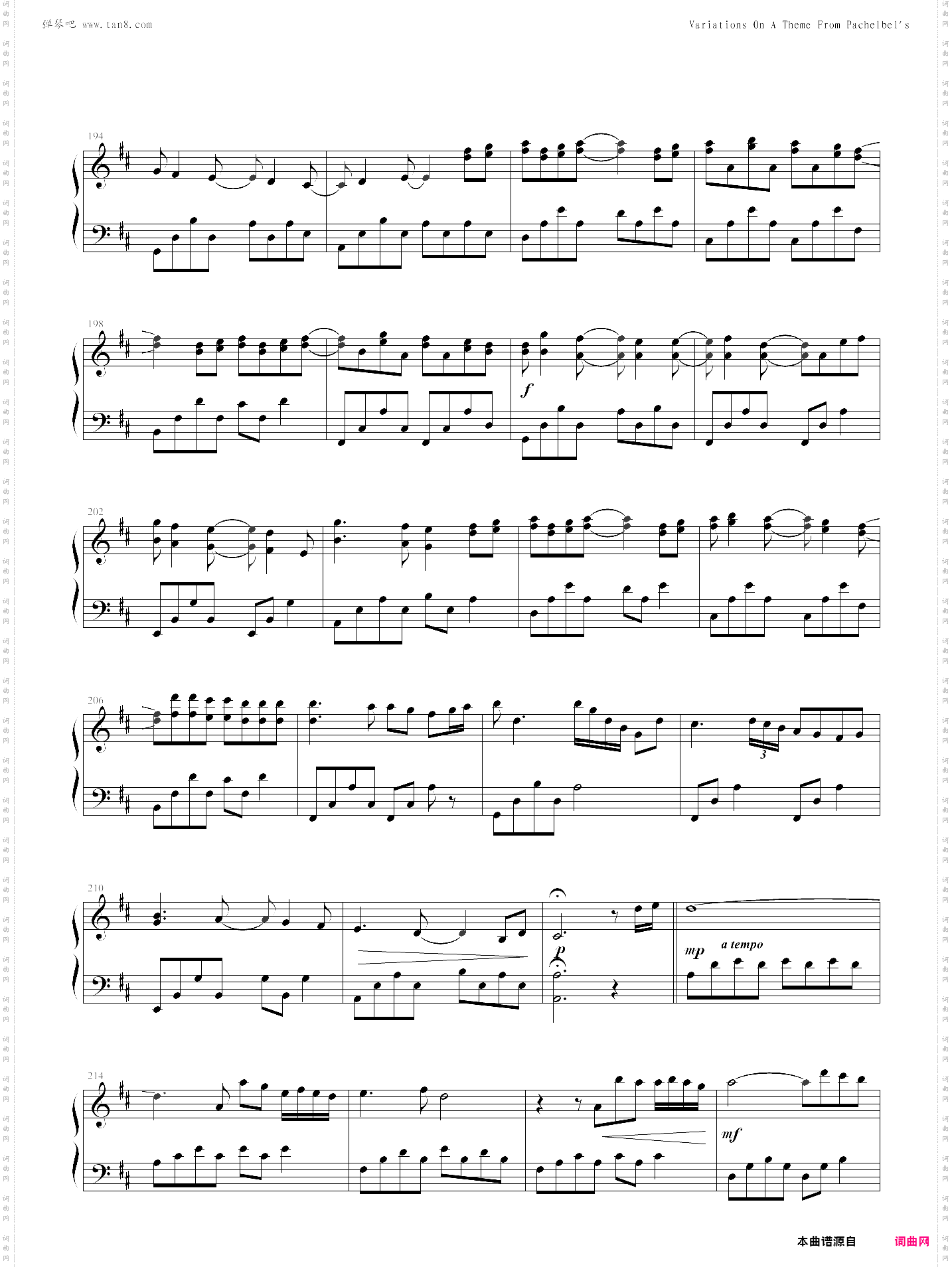canon in d major - davidlanz