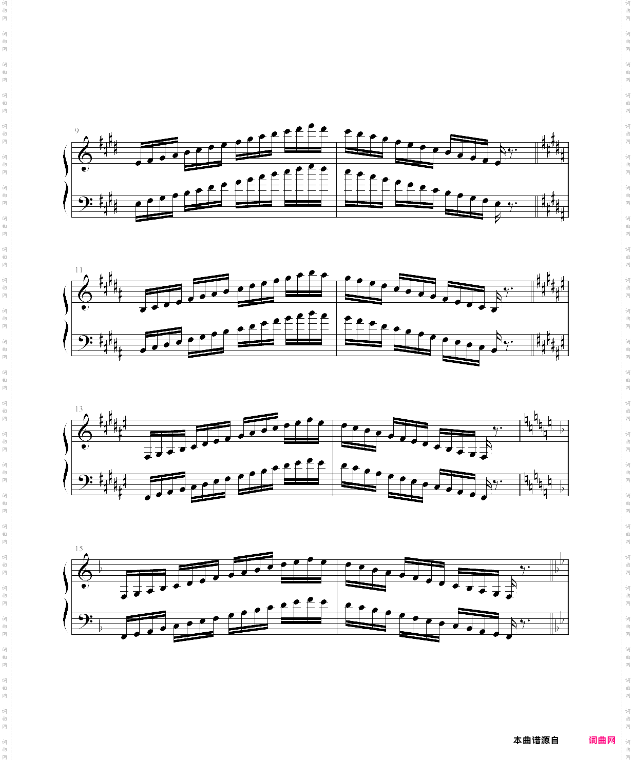 12大调音阶练习