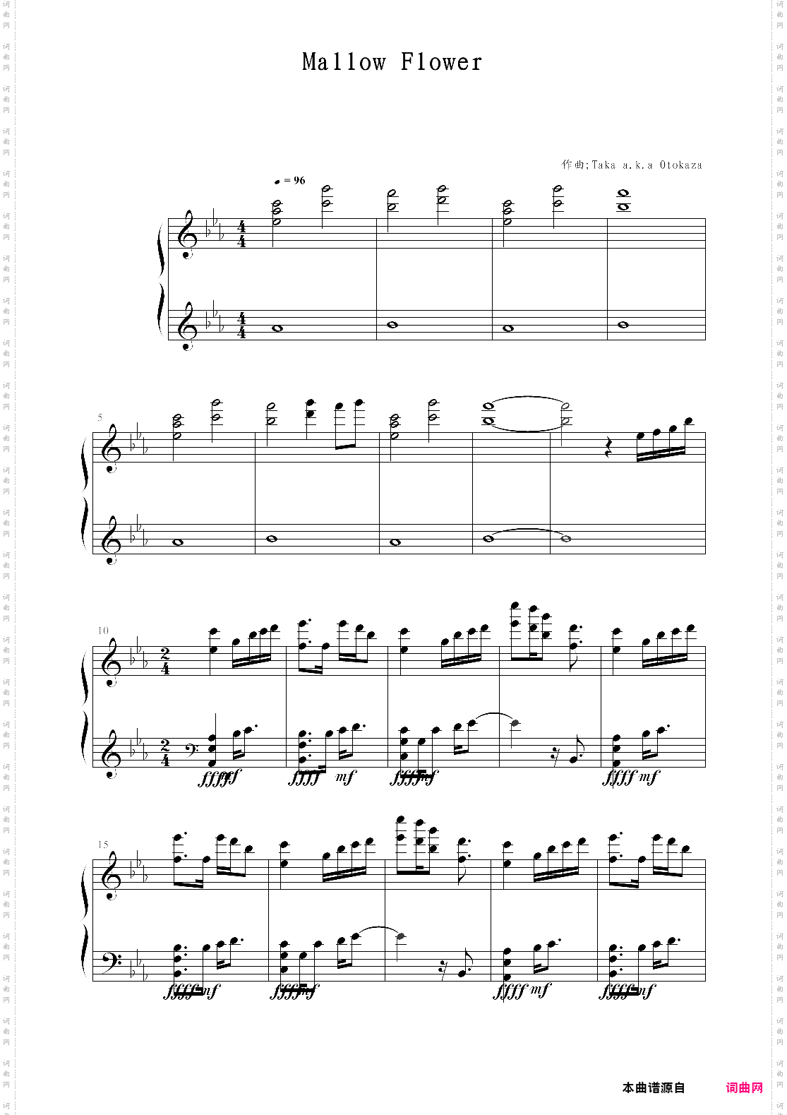 【总谱】mallow flower锦葵花
