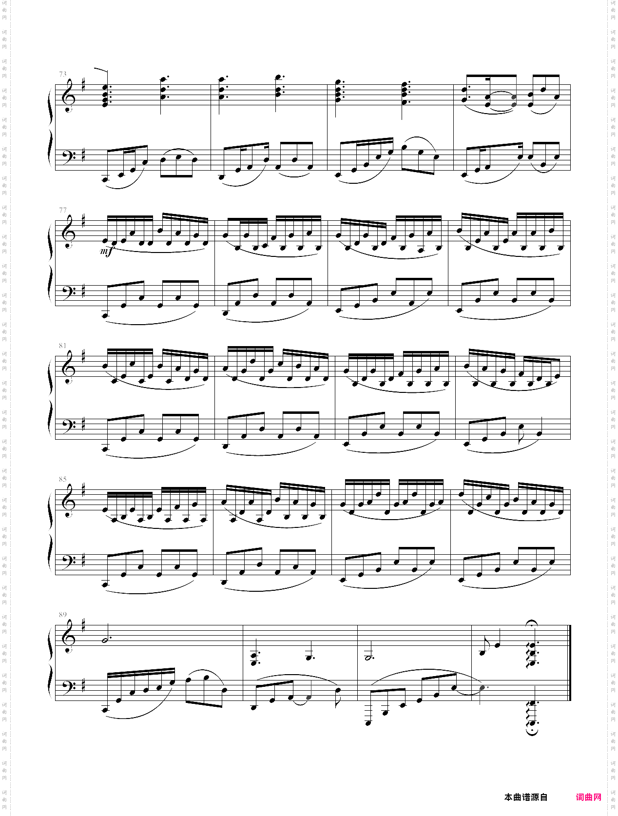高达uc 插曲 piano uc-no·3side:b