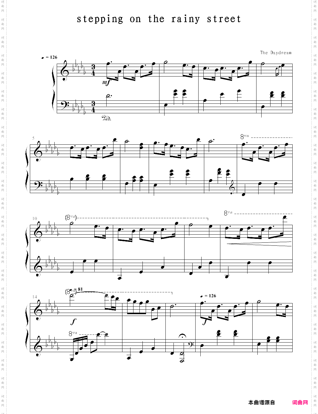 stepping on the rainy street