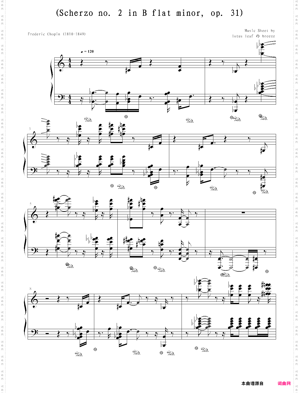 scherzo no·2 in b flat minor, op·31