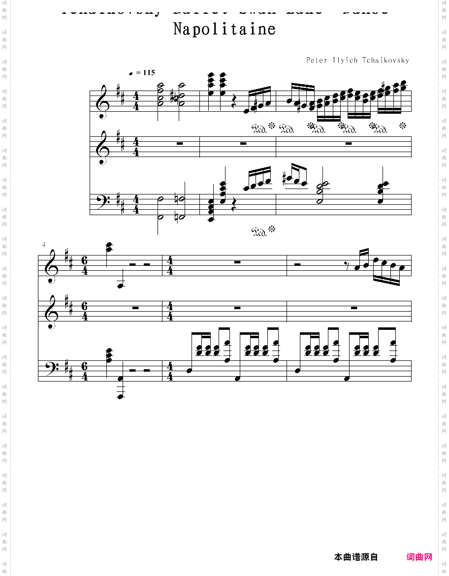 tchaikovsky ballet swan lake danse naplitaine
