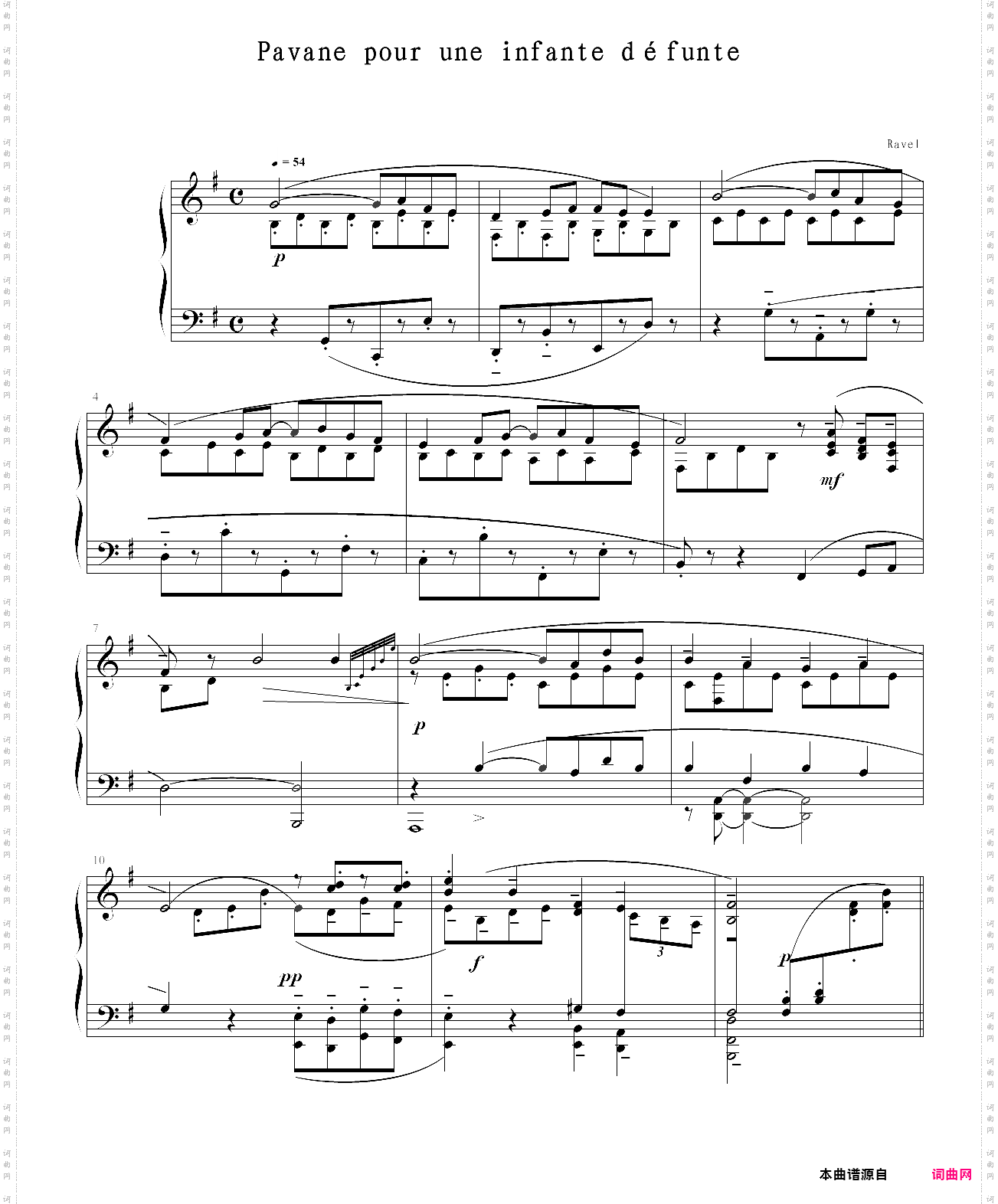 pavane pour une infante d e funte