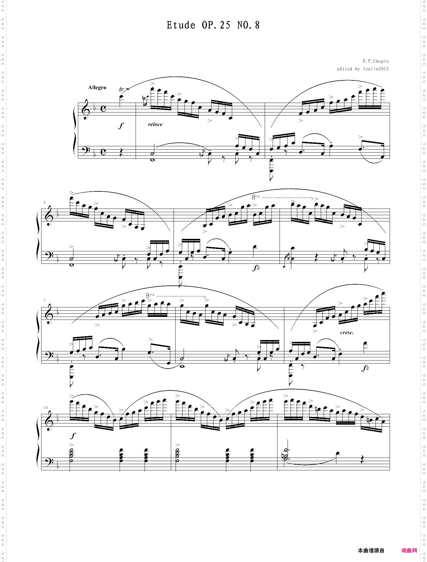 etude op·25 no·8