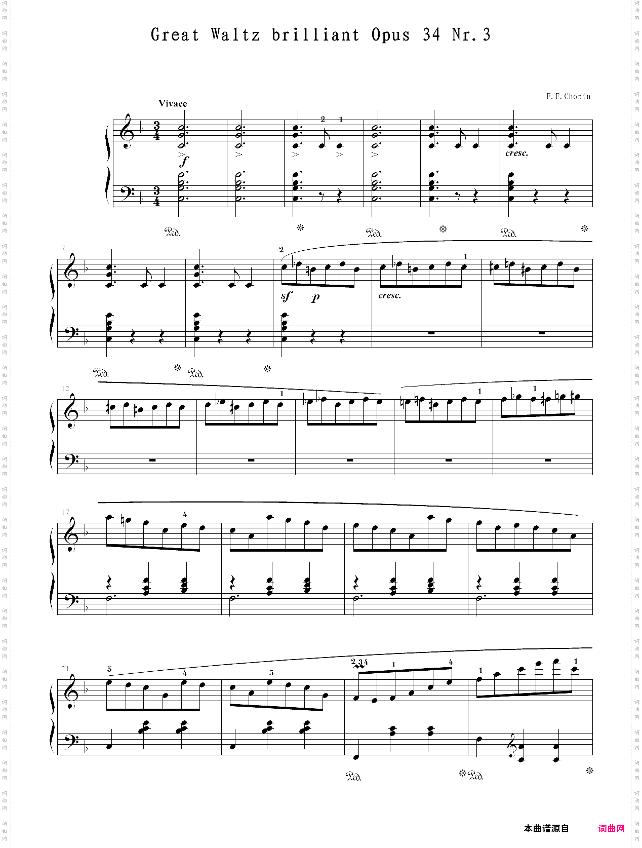 great waltz brilliant opus 34 nr·3