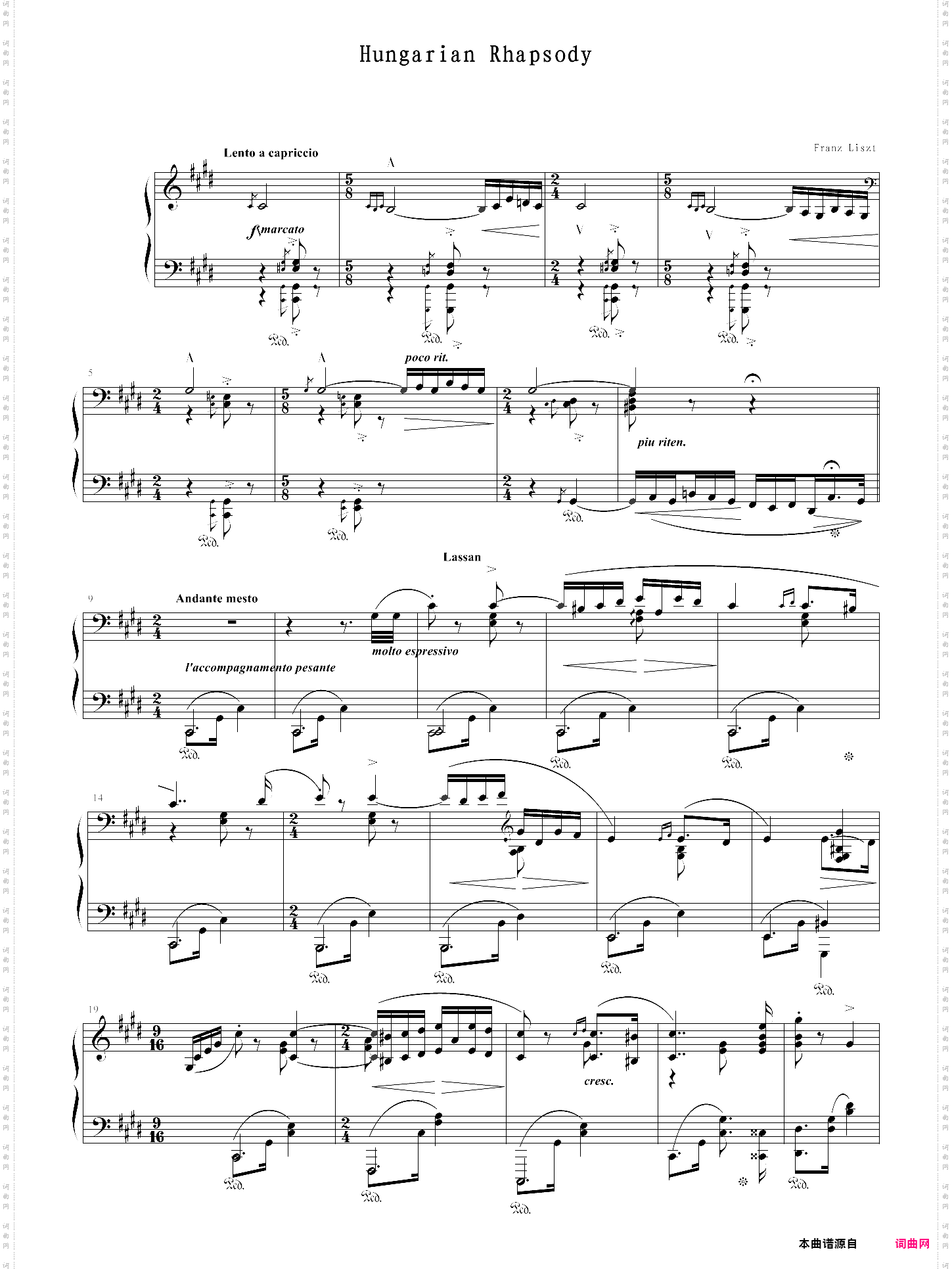 hungarian rhapsodies, s·244, r·106