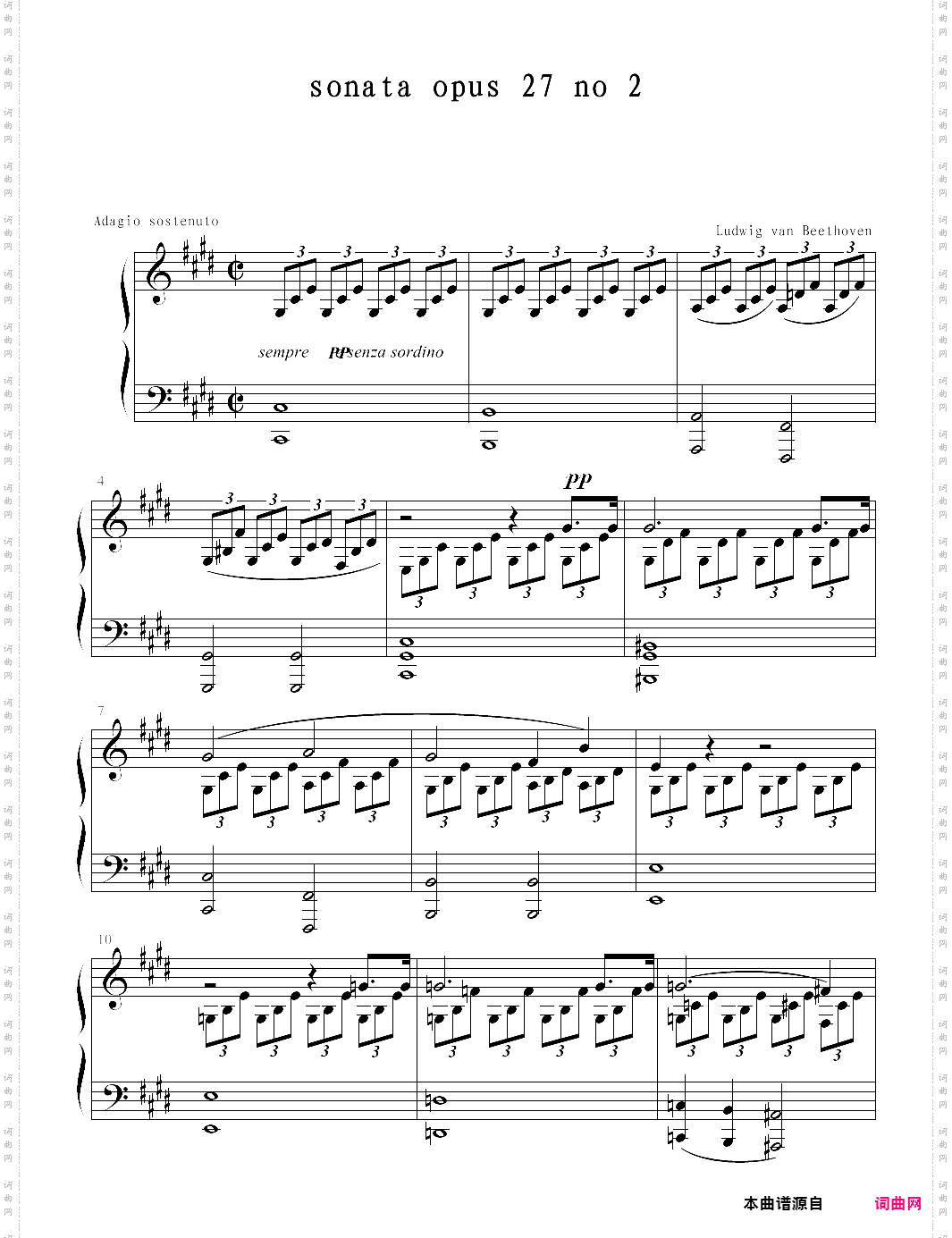 sonata opus 27 no 2