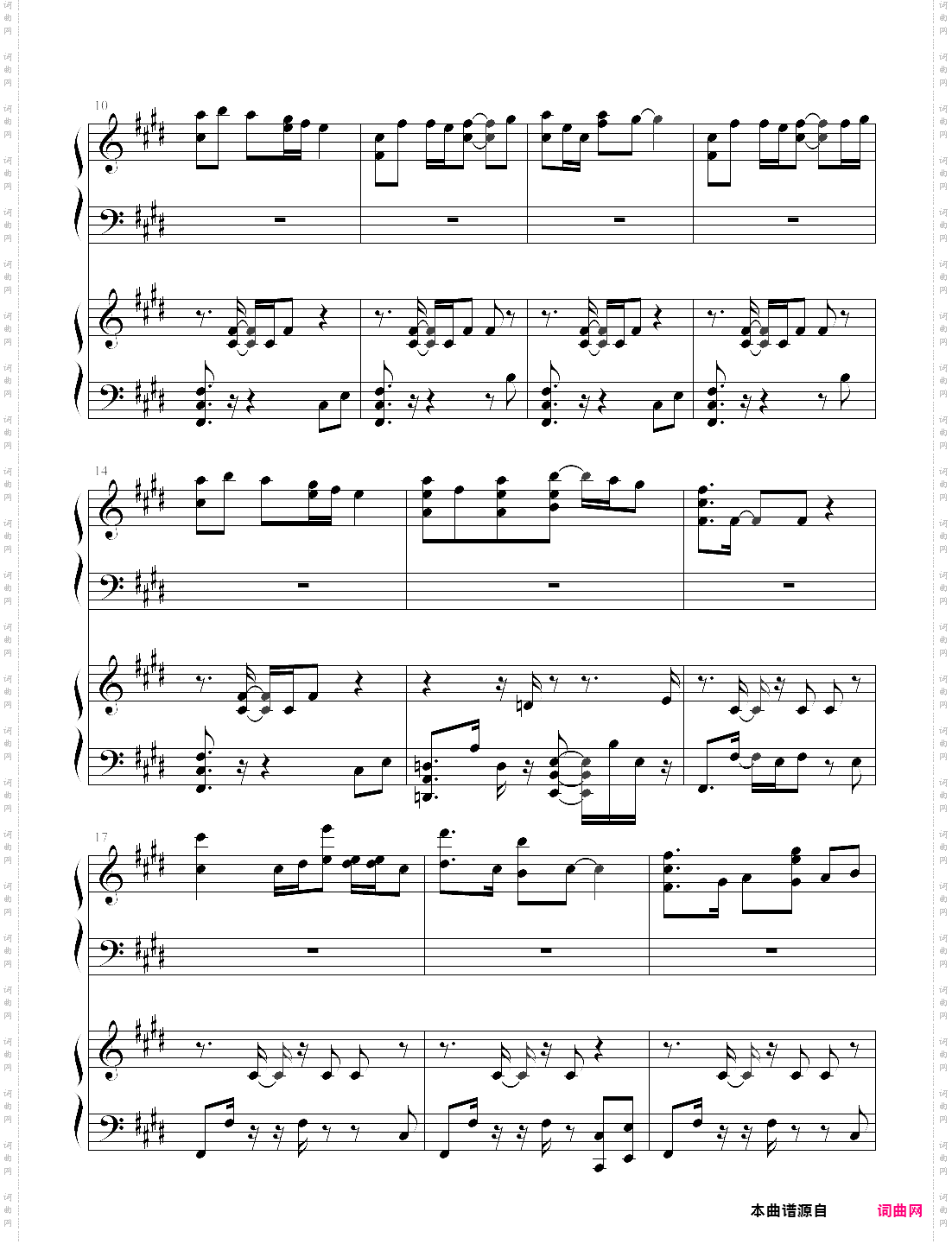 wow piano solo- zetacola 四声部权威版