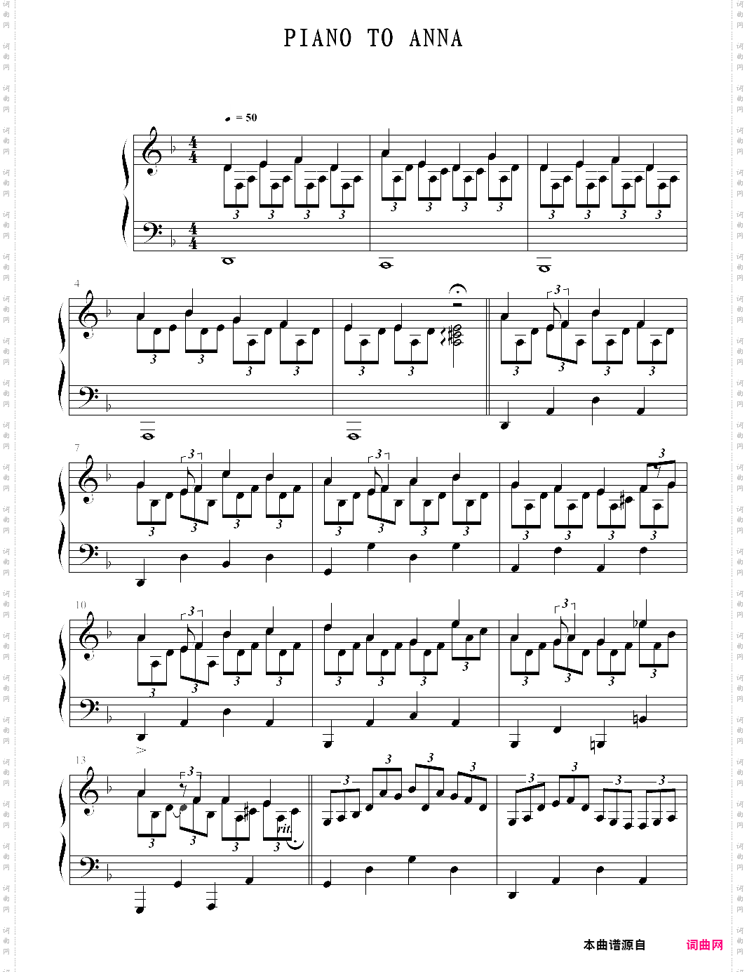 piano to anna