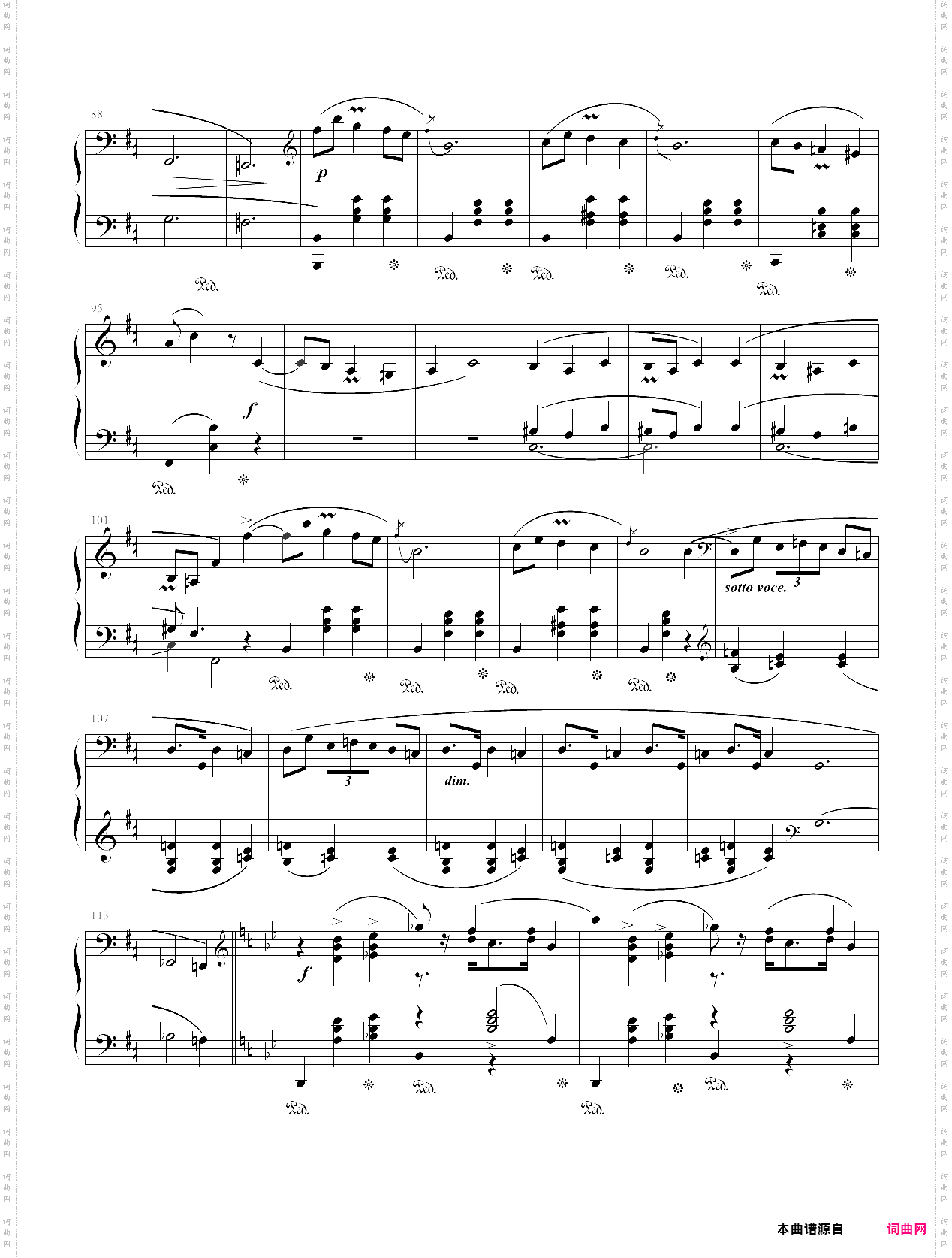 肖邦-马祖卡 op·33 no·4