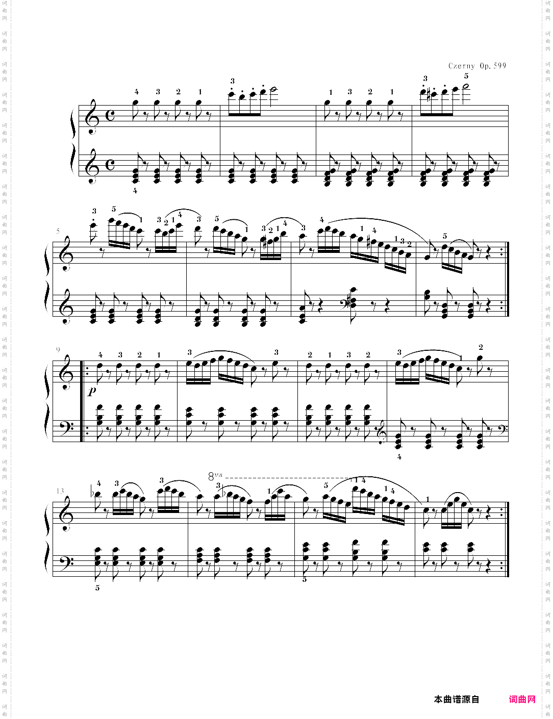 车尔尼 599-44