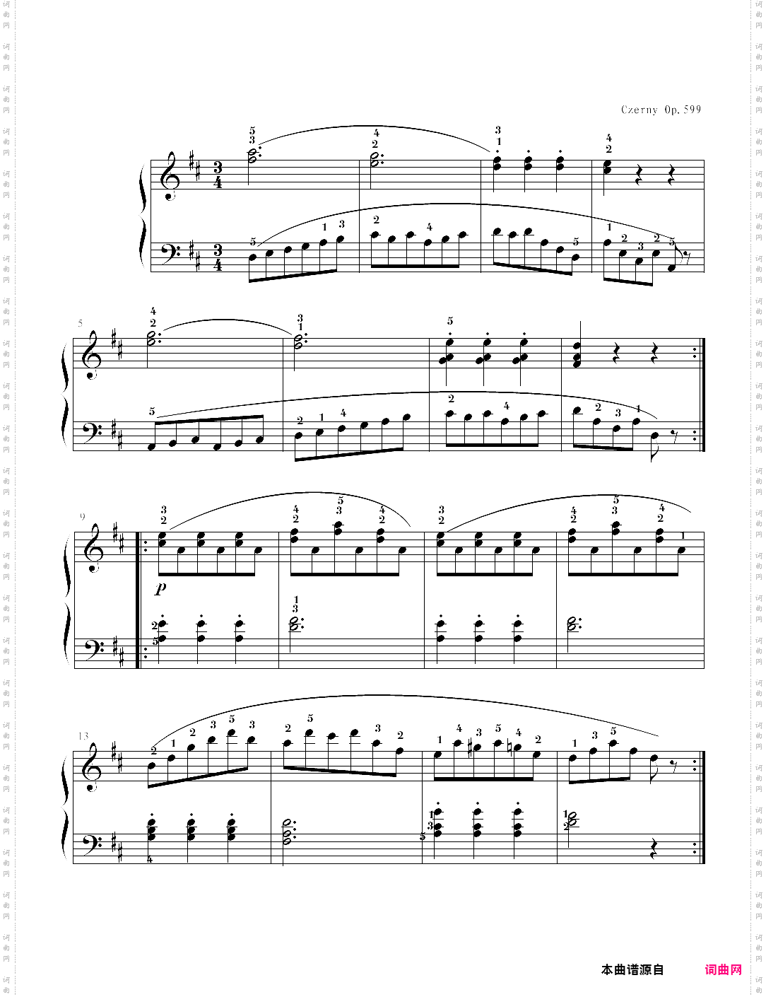 车尔尼 599-50