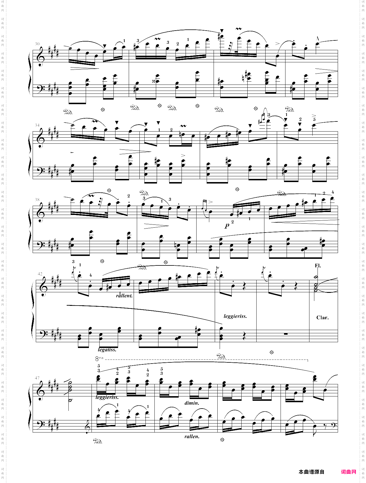 肖邦第一钢琴协奏曲第三乐章仅开头部分