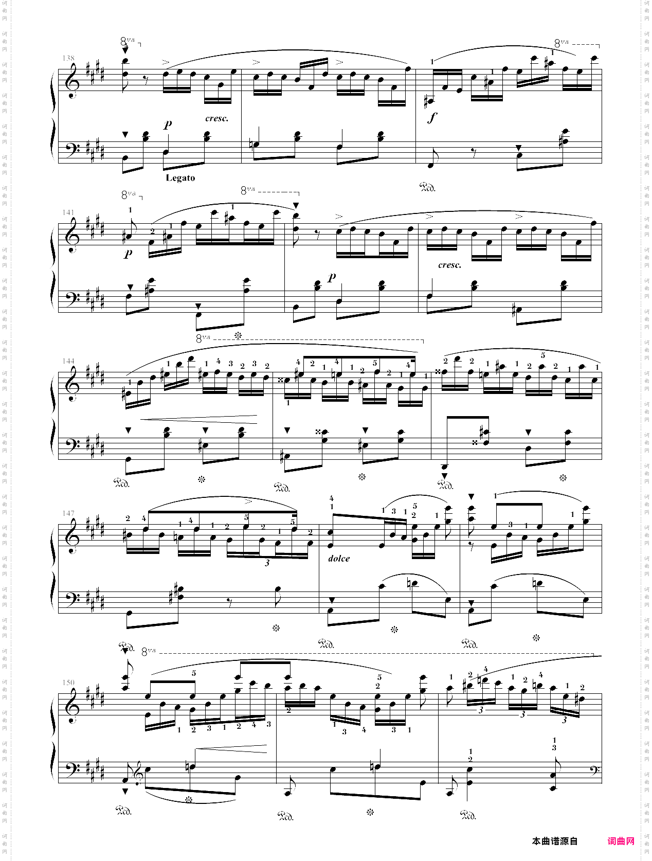肖邦第一钢琴协奏曲第三乐章仅开头部分