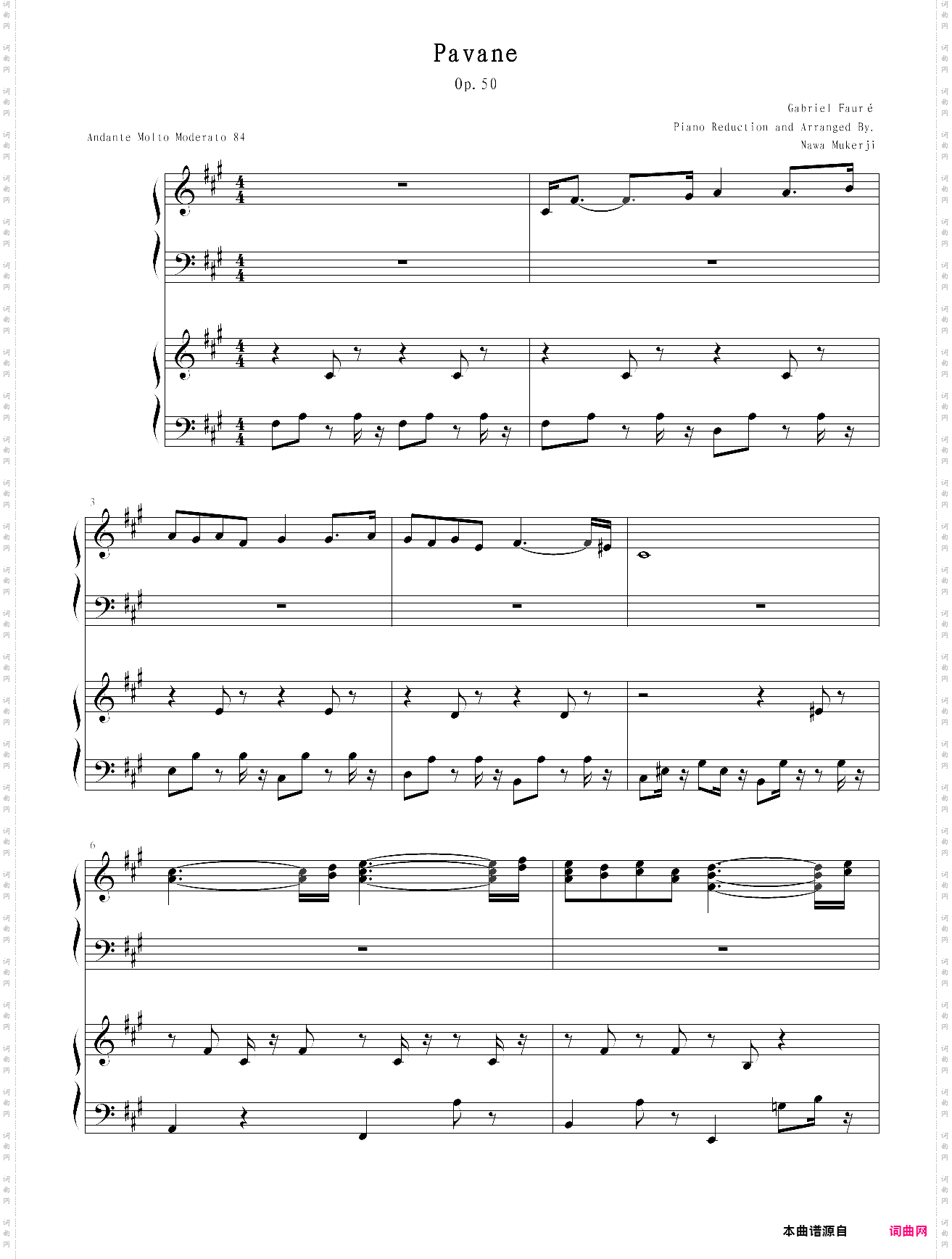 帕凡舞曲 pavane op·50