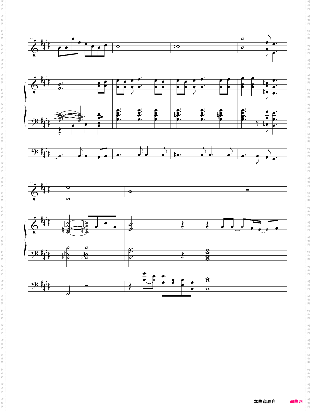 yesterday once more_弹唱谱