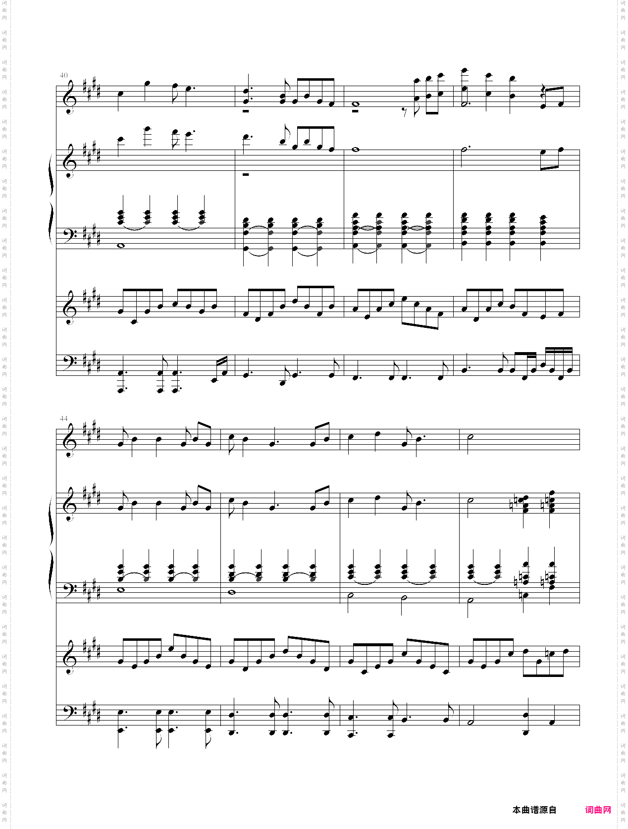 yesterday once more_弹唱谱