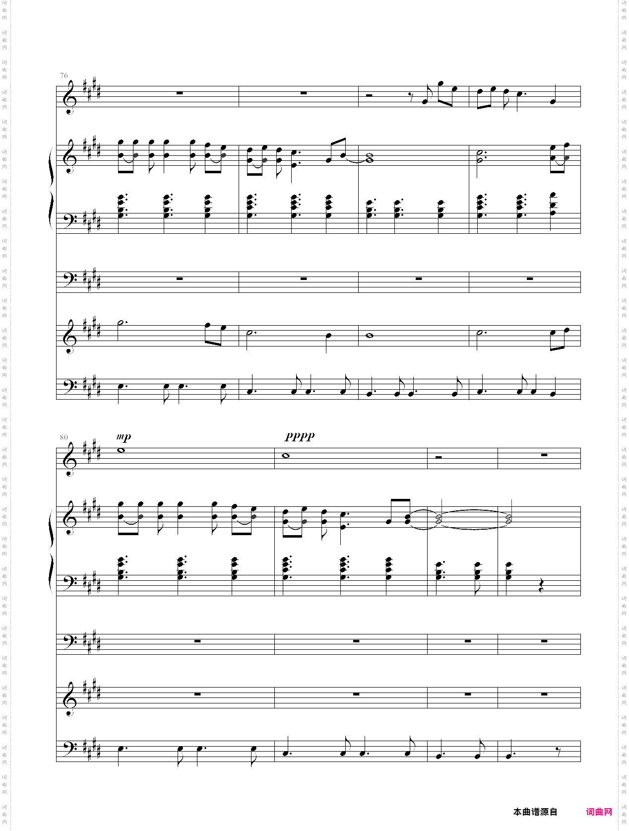 yesterday once more_弹唱谱