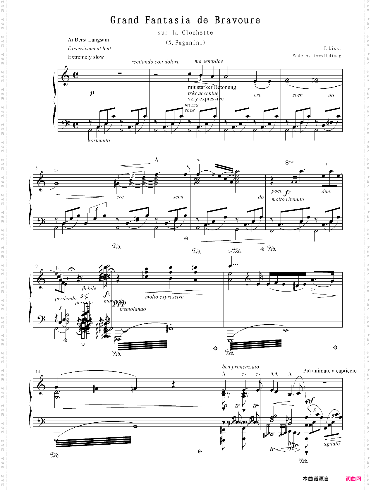 钟声大幻想曲grand fantasia de bravoure