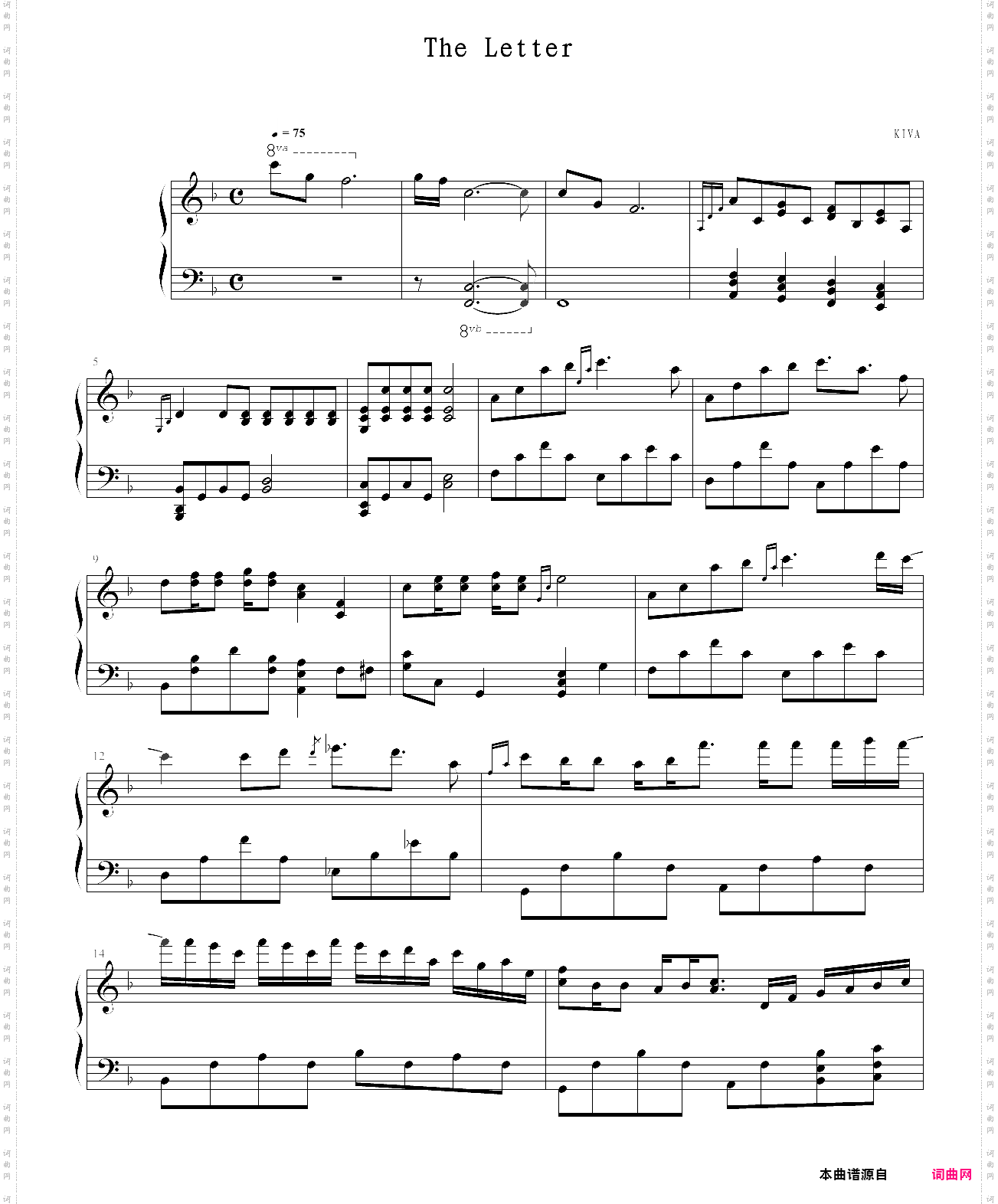 deemo - the letter 钢琴协奏谱