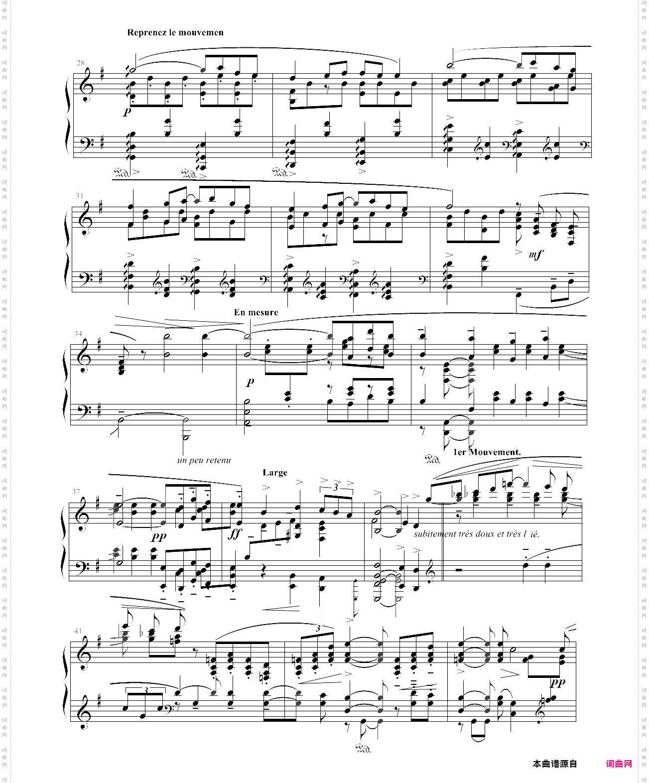 《悼念公主的帕凡舞曲-拉威尔e·demets巴黎首版版本》