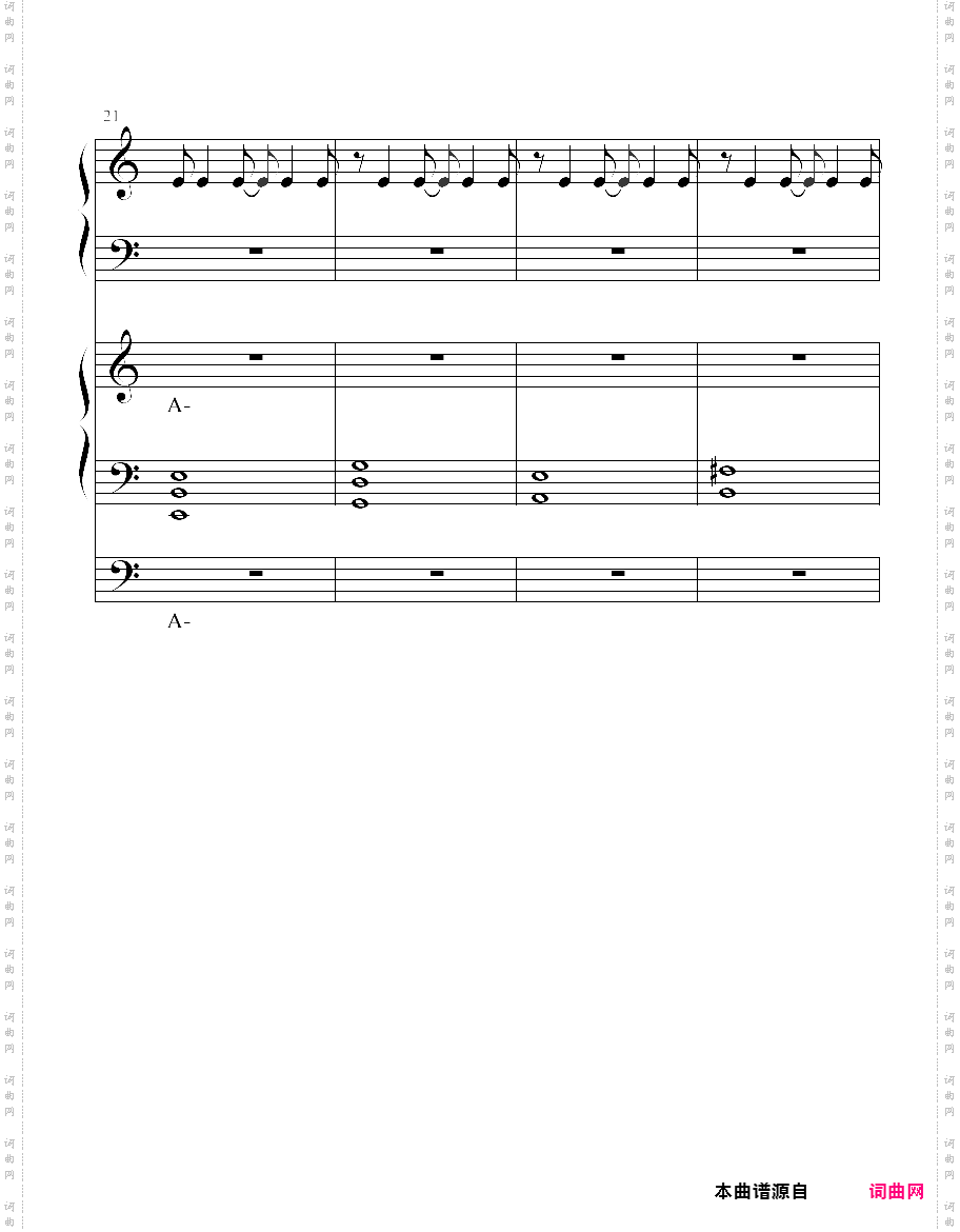 an end, once and for all-钢琴版