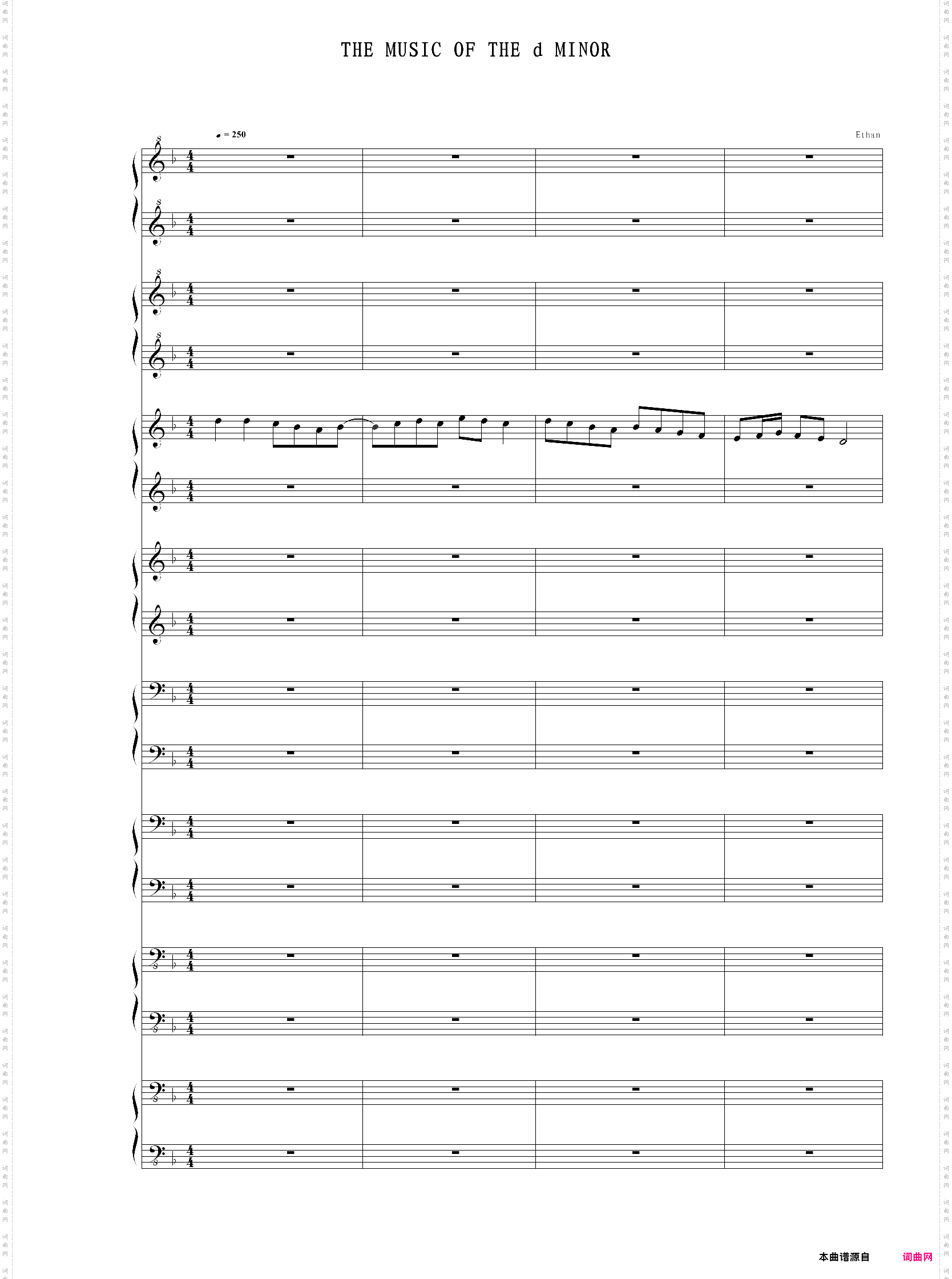 the music of the d minor