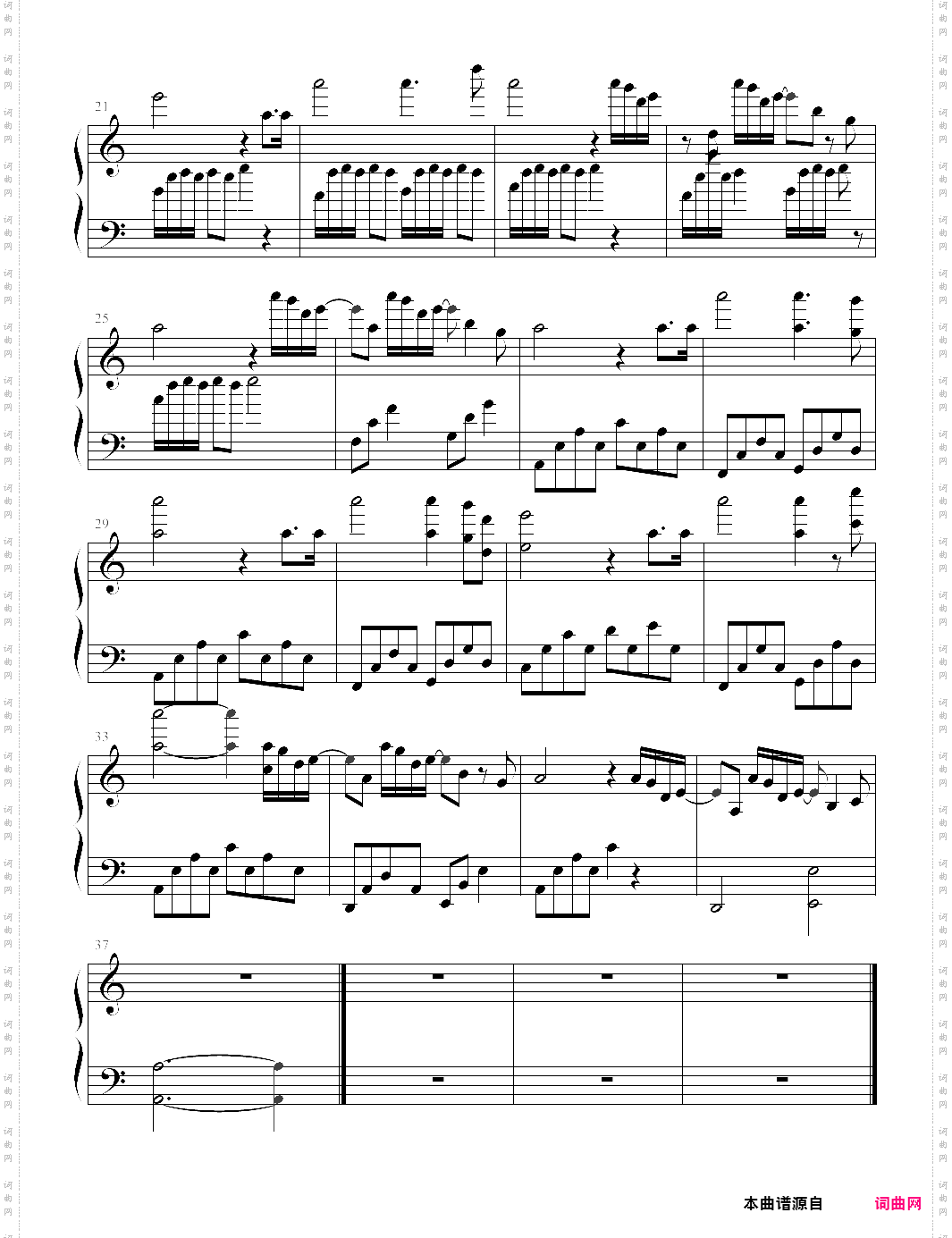 悲伤的蝴蝶_成人学钢琴－练习曲12