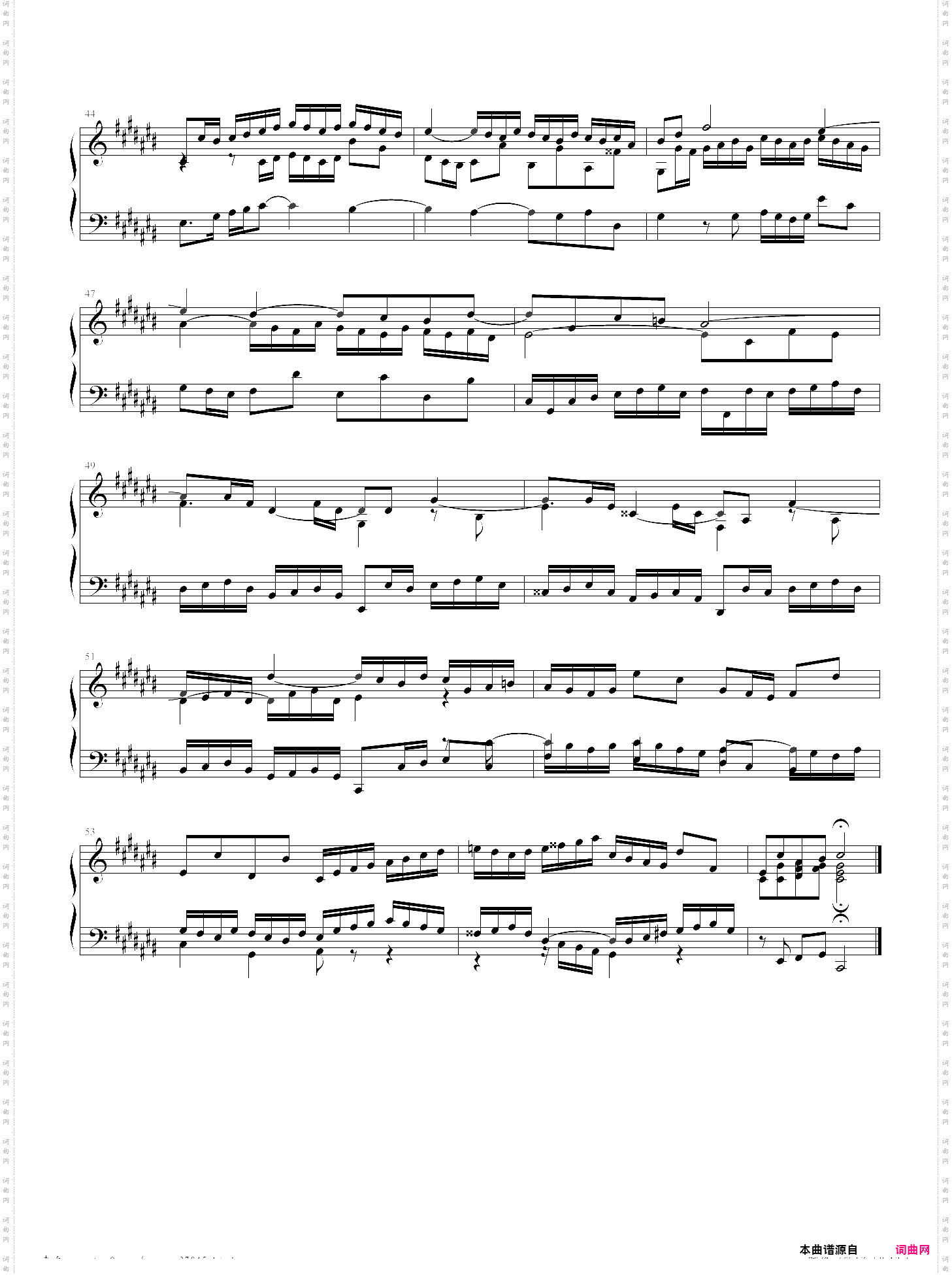 升c大调 bwv848 赋格