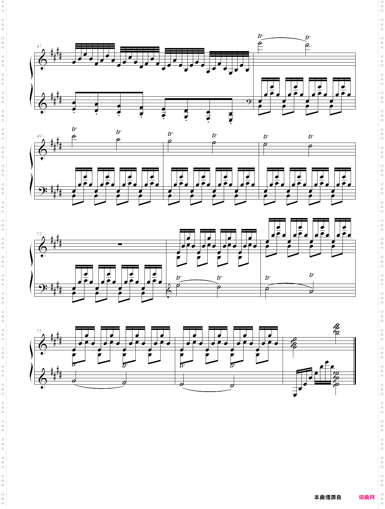 e大调奏鸣曲第一乐章