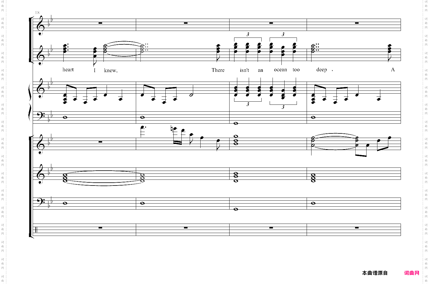 i will follow him 总谱