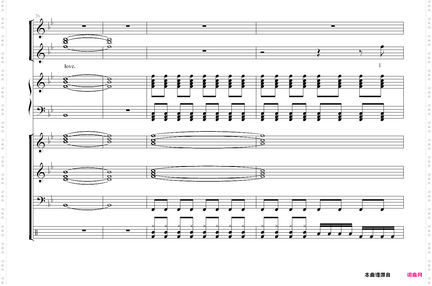 i will follow him 总谱