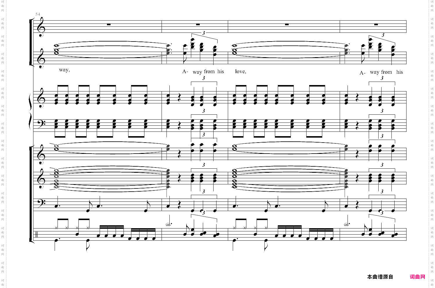 i will follow him 总谱