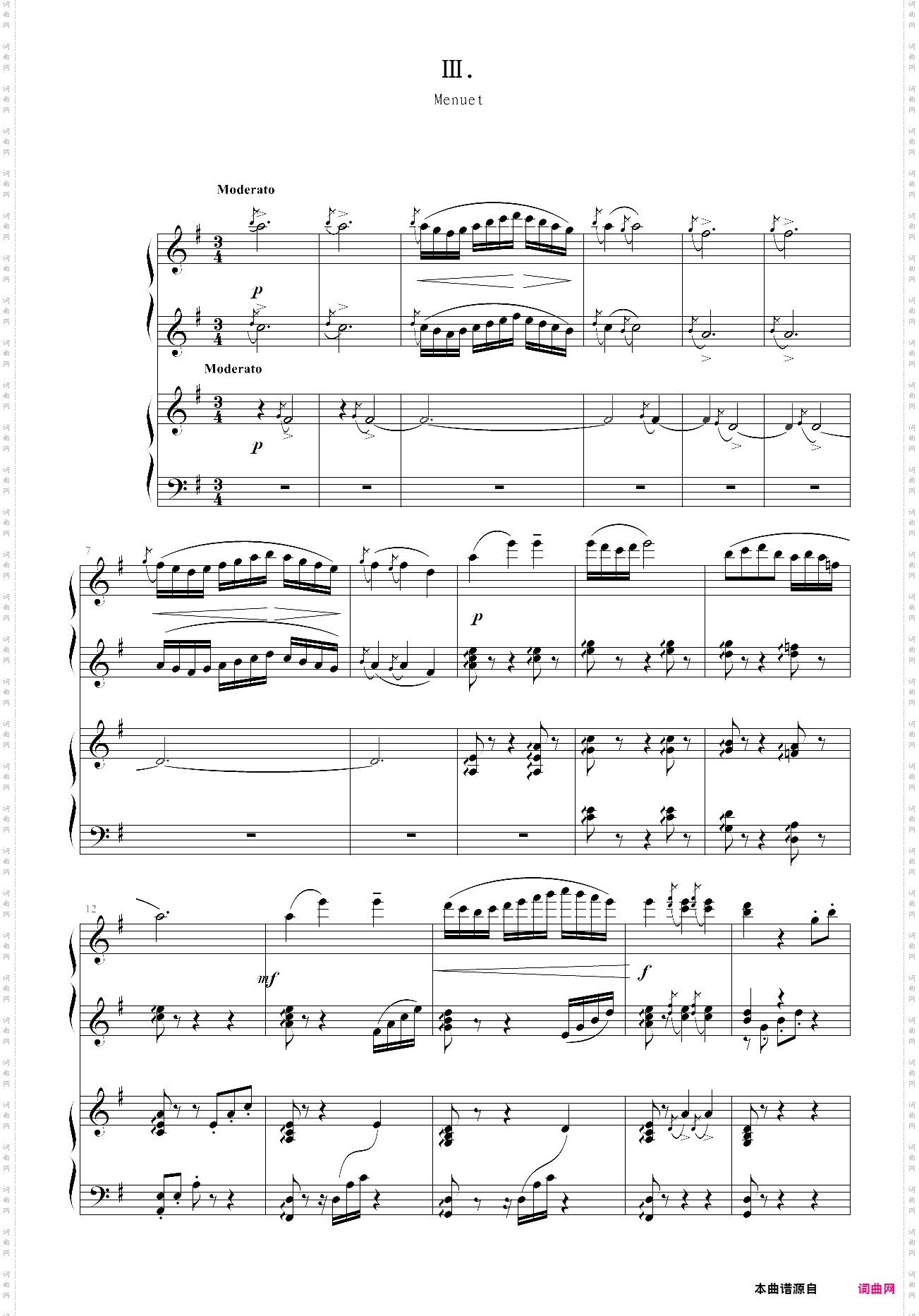 《小组曲-3-小步舞曲四手联弹》-德彪西