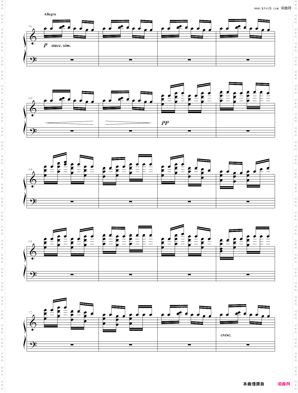 对花_268·第九级自选曲目-中国音乐学院钢琴考级全国通用教材第二套