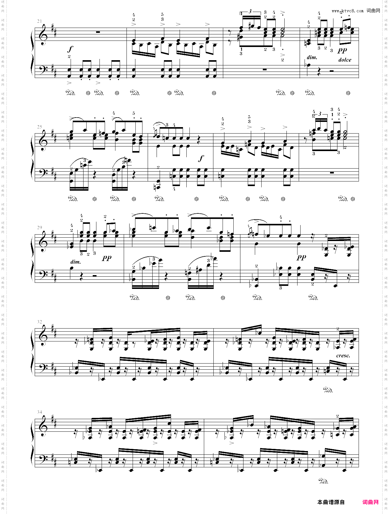 267·第九级自选曲目婚礼op·65_no·6-中国音乐学院钢琴考级全国通用教材第二套