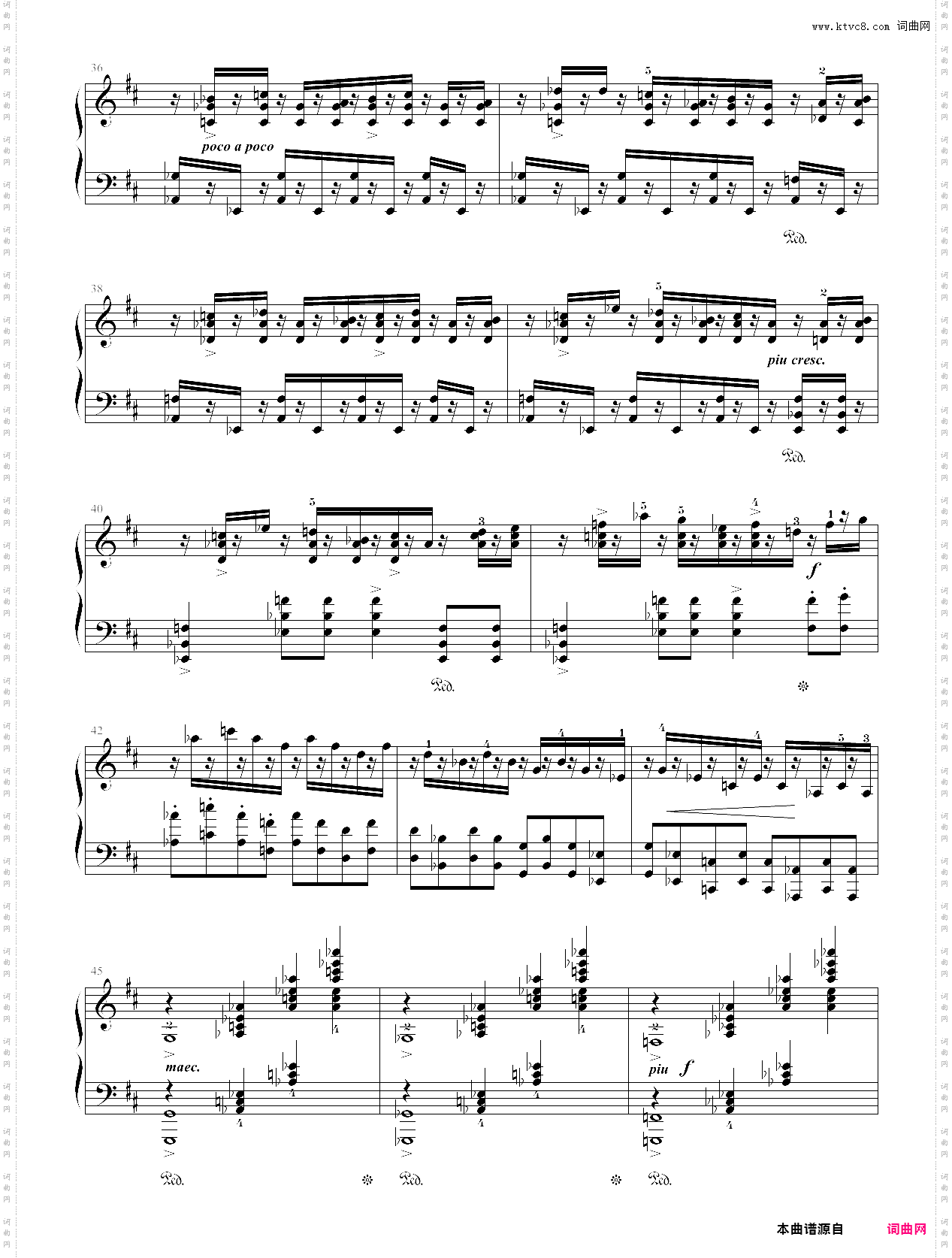 267·第九级自选曲目婚礼op·65_no·6-中国音乐学院钢琴考级全国通用教材第二套