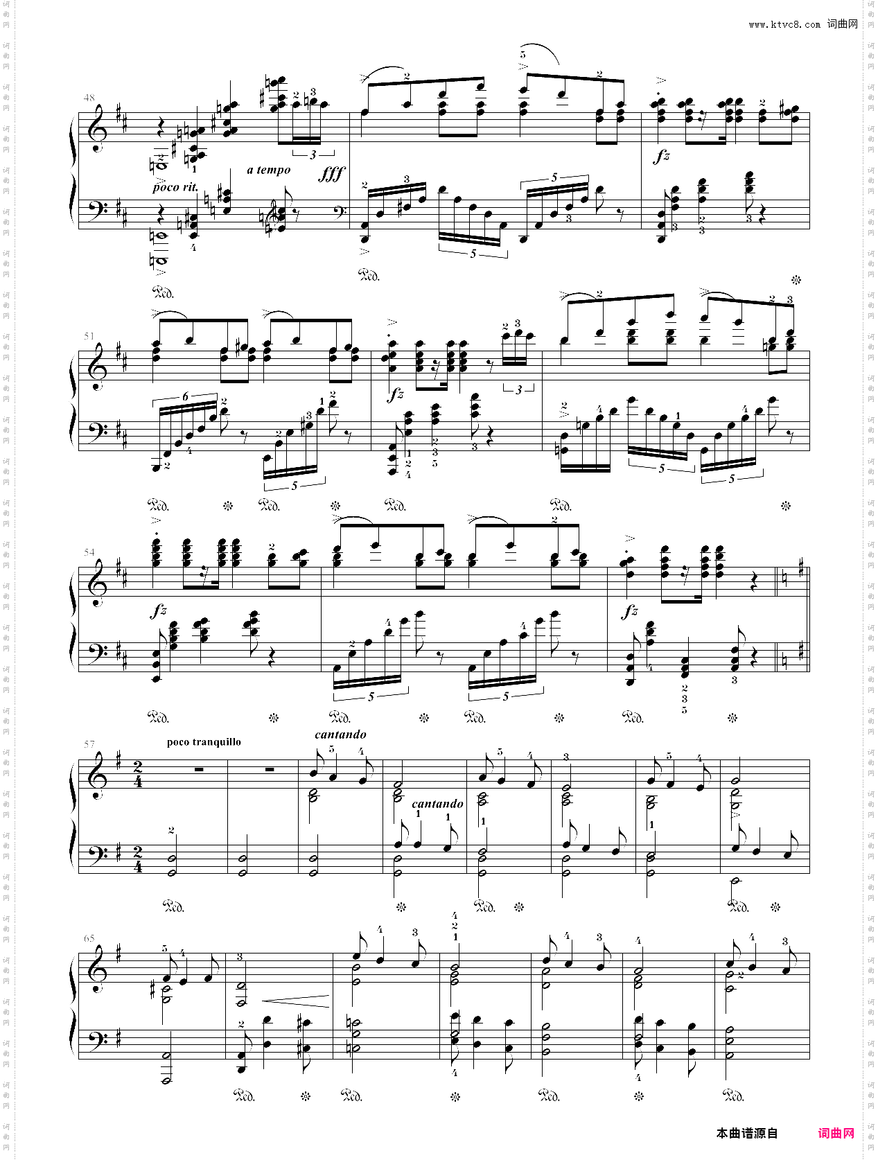 267·第九级自选曲目婚礼op·65_no·6-中国音乐学院钢琴考级全国通用教材第二套
