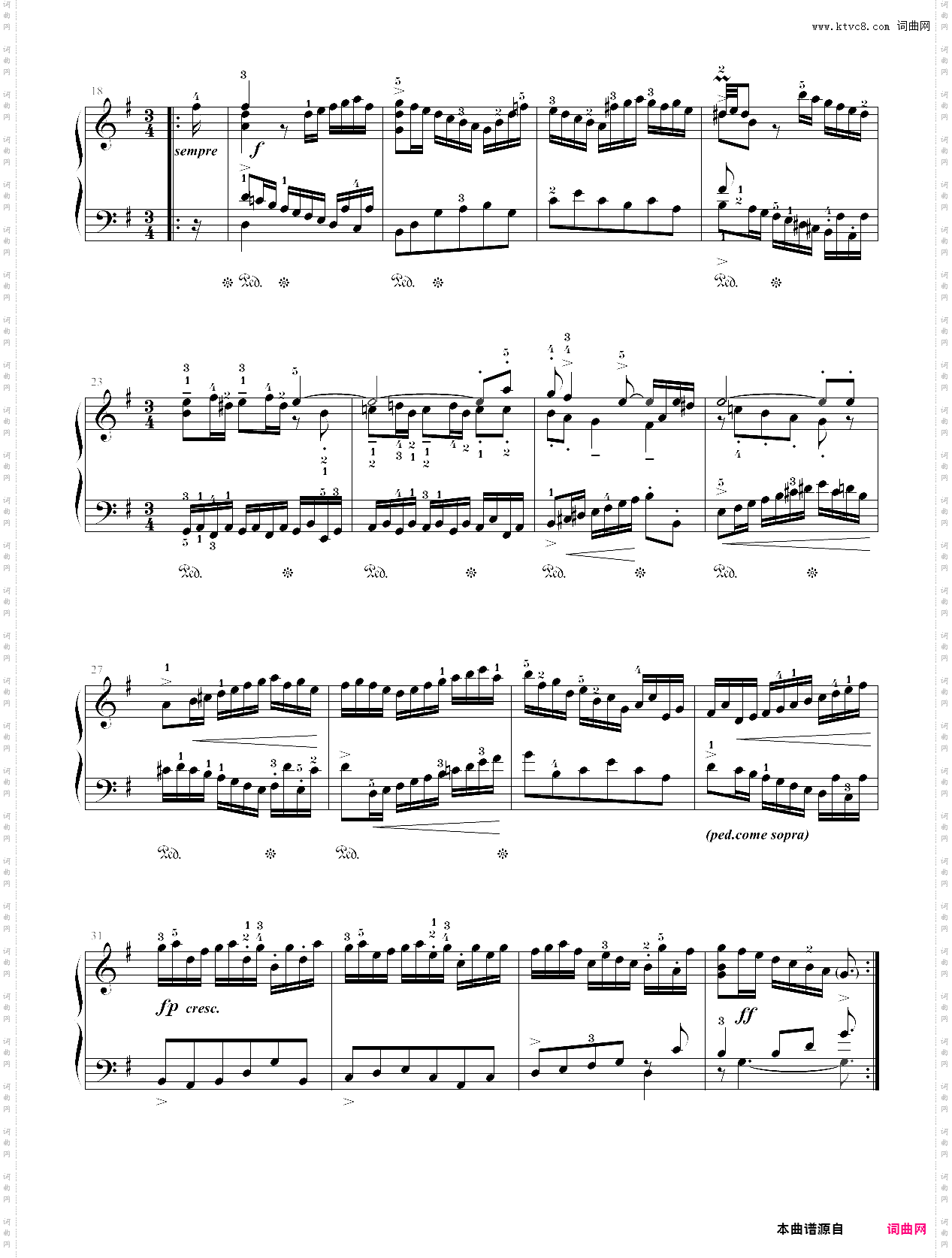 160·第七级规定曲目b组库朗特法国组曲_no·5之二-中国音乐学院钢琴考级全国通用教材第二套