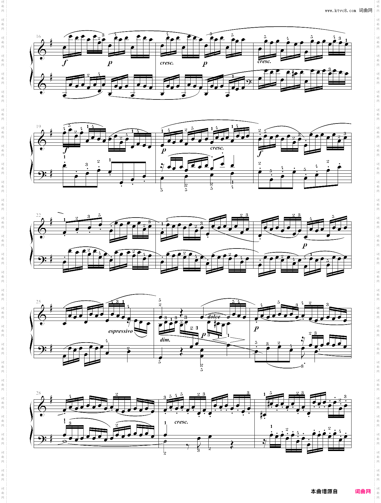 162·第七级规定曲目b组随想曲-中国音乐学院钢琴考级全国通用教材第二套