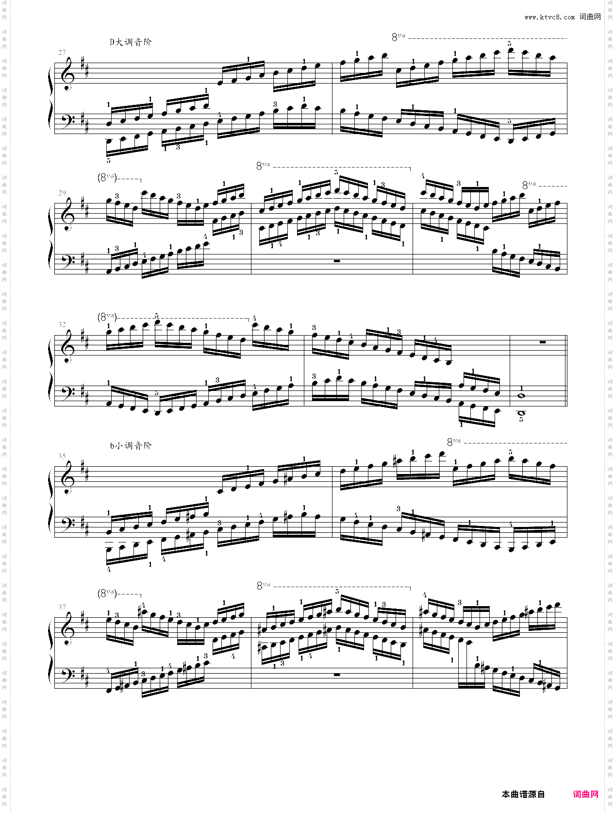169-191·第八级基本练习01音阶与琶音-中国音乐学院钢琴考级全国通用教材第二套