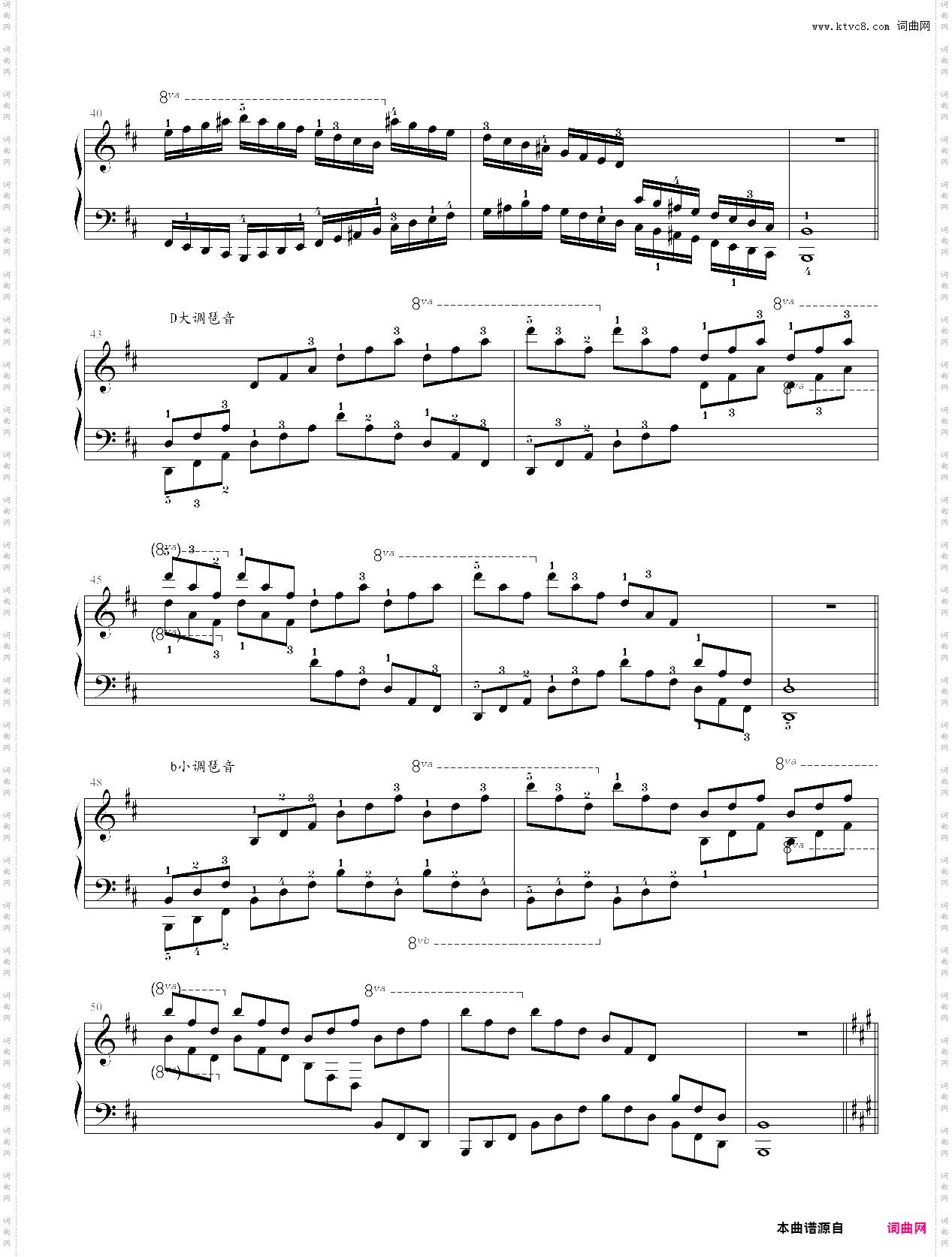 169-191·第八级基本练习01音阶与琶音-中国音乐学院钢琴考级全国通用教材第二套