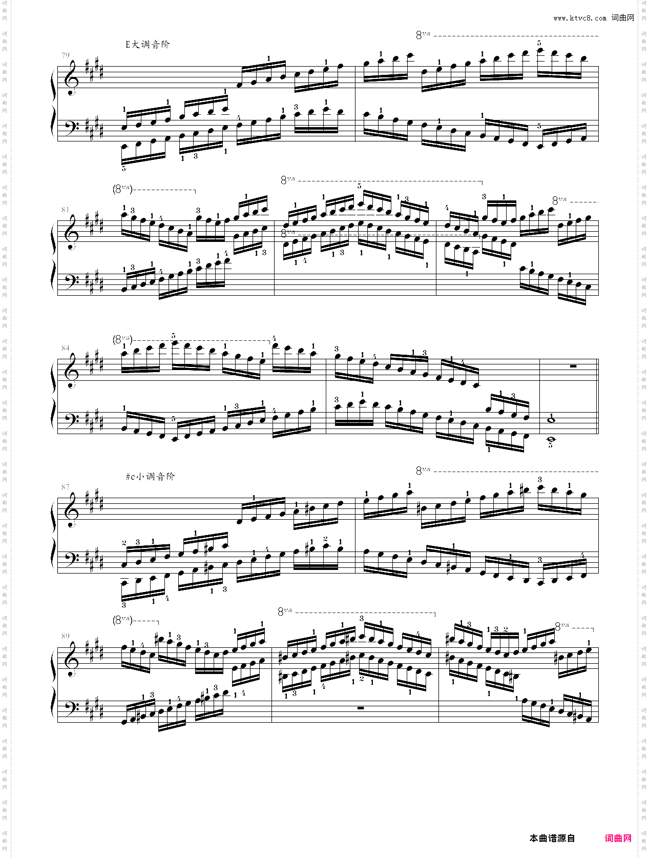169-191·第八级基本练习01音阶与琶音-中国音乐学院钢琴考级全国通用教材第二套