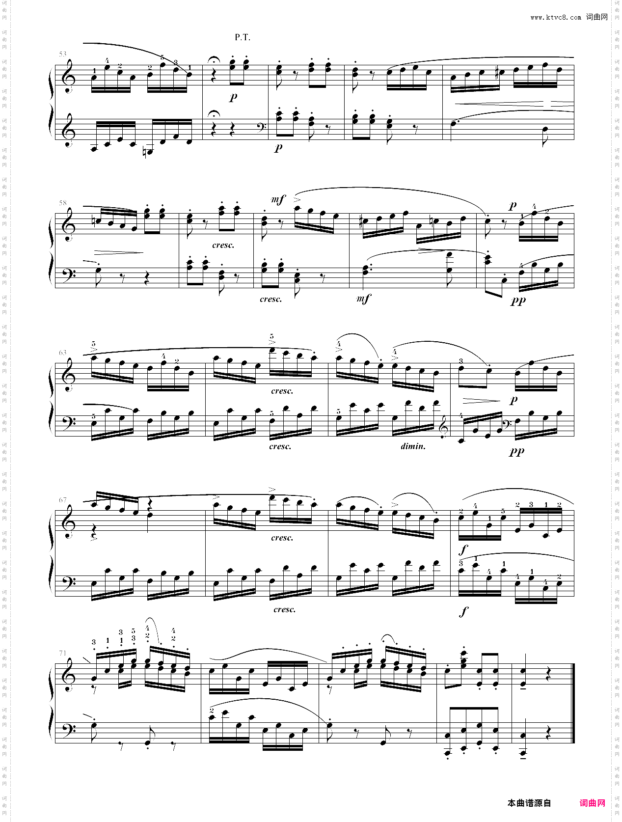 133·第六级规定曲目b组c大调奏鸣曲no·545第三乐章-中国音乐学院钢琴考级全国通用教材第二套
