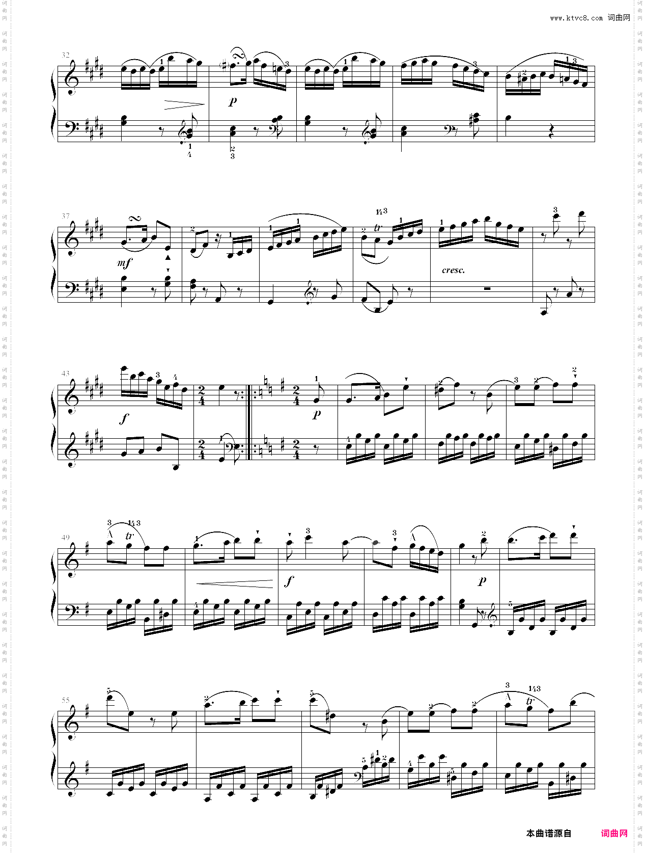 129·第六级规定曲目a组奏鸣曲op·34第三乐章-中国音乐学院钢琴考级全国通用教材第二套